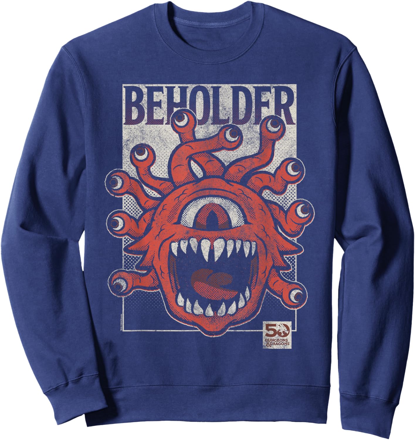 Dungeons & Dragons 50th Vintage Beholder Sweatshirt - Sweatshirt | Navy