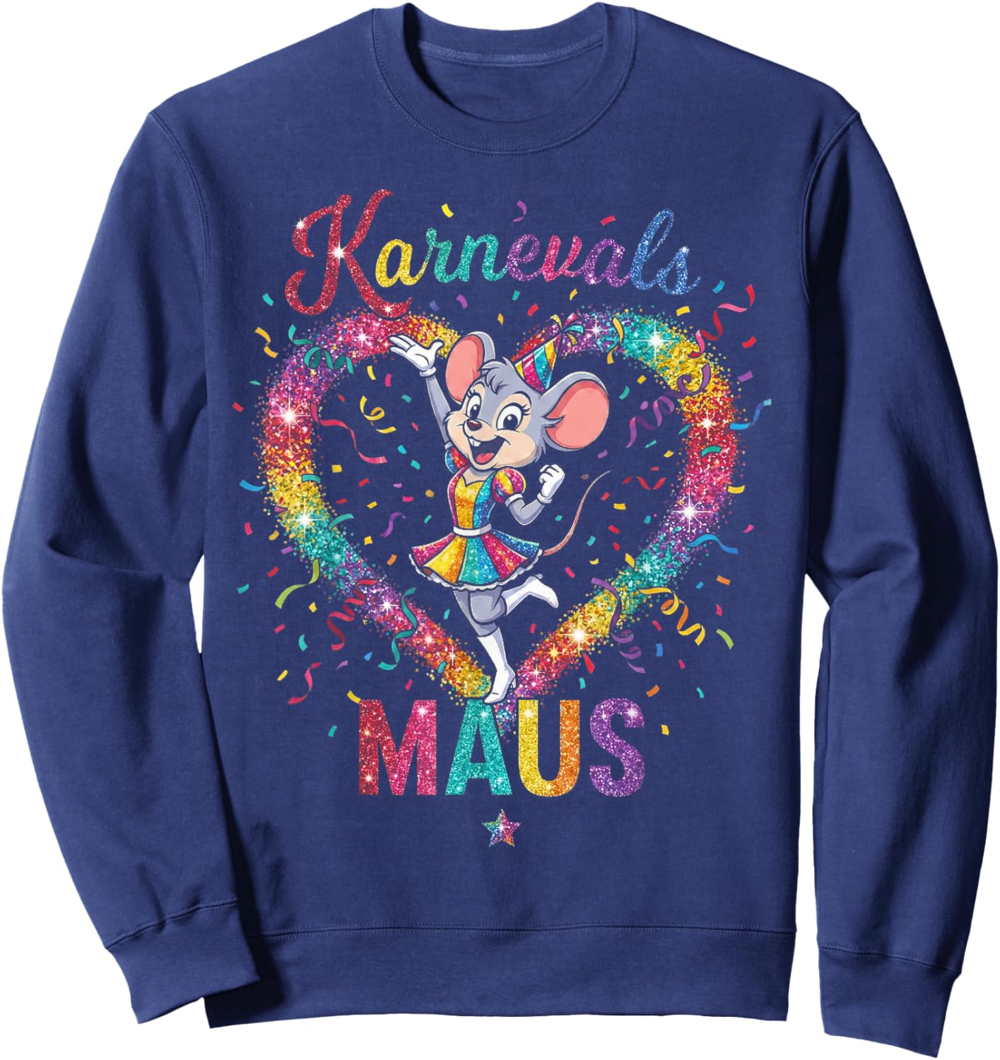Carnival Mouse Cologne Alaaf Women's Costume Party Mouse Sweatshirt - Sweatshirt | Navy