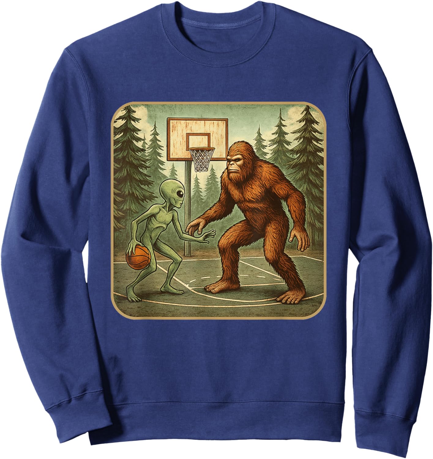 Basketball Shirt Graphic Basketball for Boys Sweatshirt - Sweatshirt | Navy