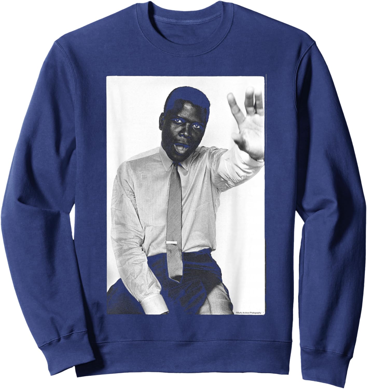 Sidney Poitier Actor 1961 Duffy Archive Photography Sweatshirt - Sweatshirt | Navy