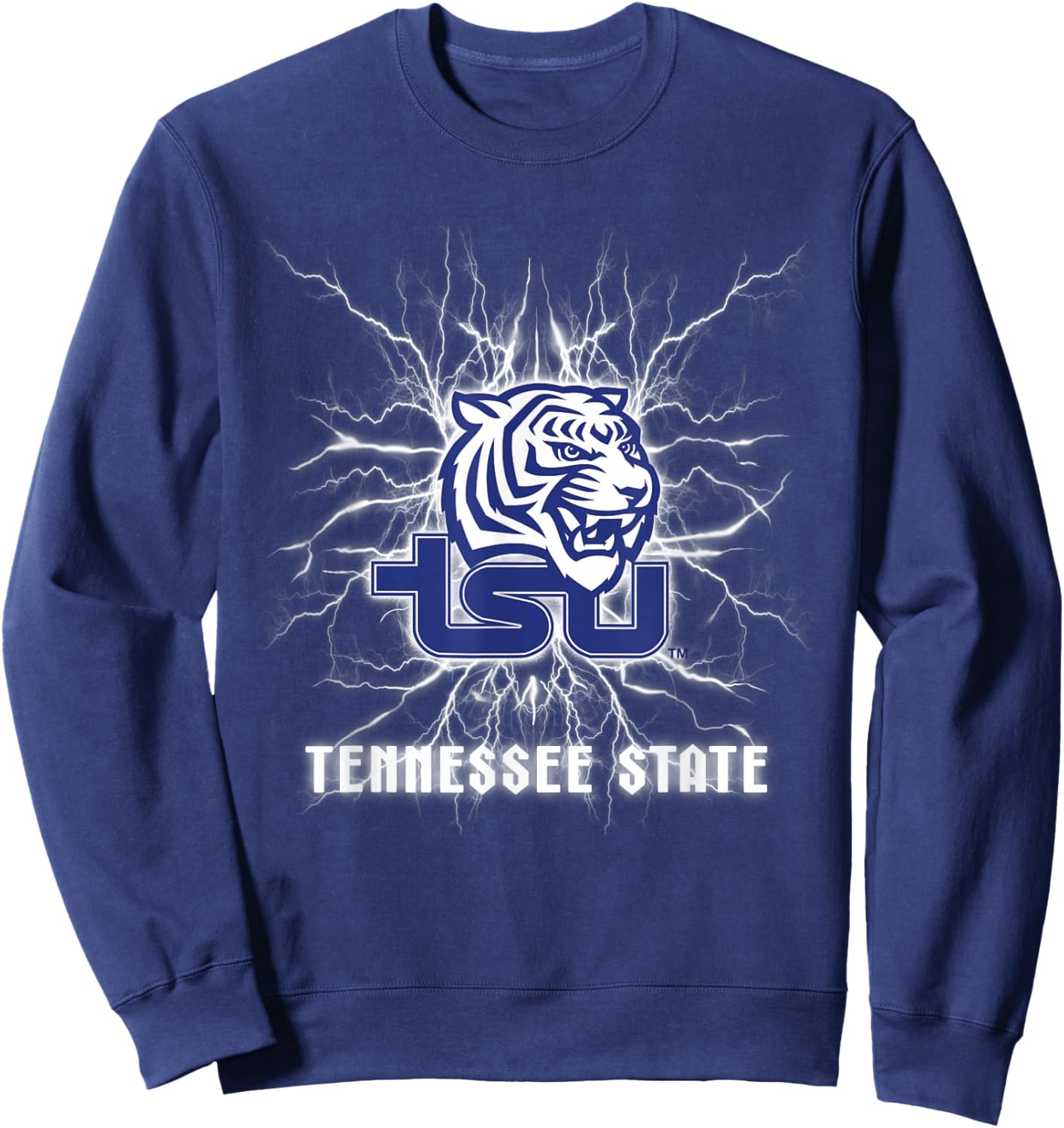 Tennessee State Tigers 90's Lightning Officially Licensed Sweatshirt - Sweatshirt | Navy