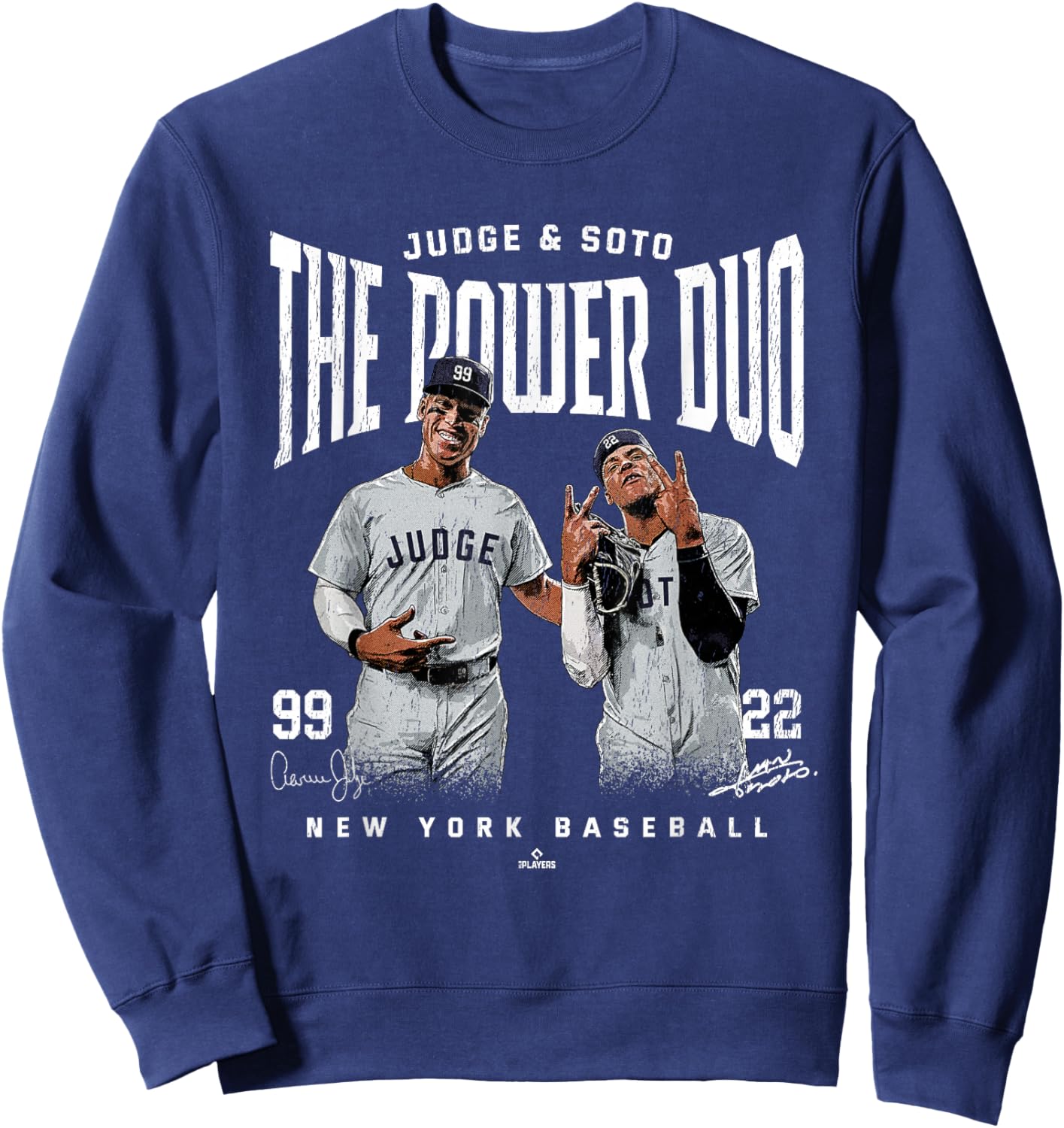 Judge & Soto The Power Duo Aaron Judge New York MLBPA Sweatshirt - Sweatshirt | Navy