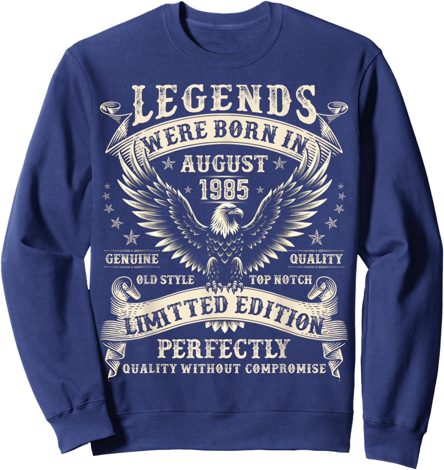 39 Year Old Birthday Gifts 39th Birthday August 1985 Sweatshirt - Sweatshirt | Navy