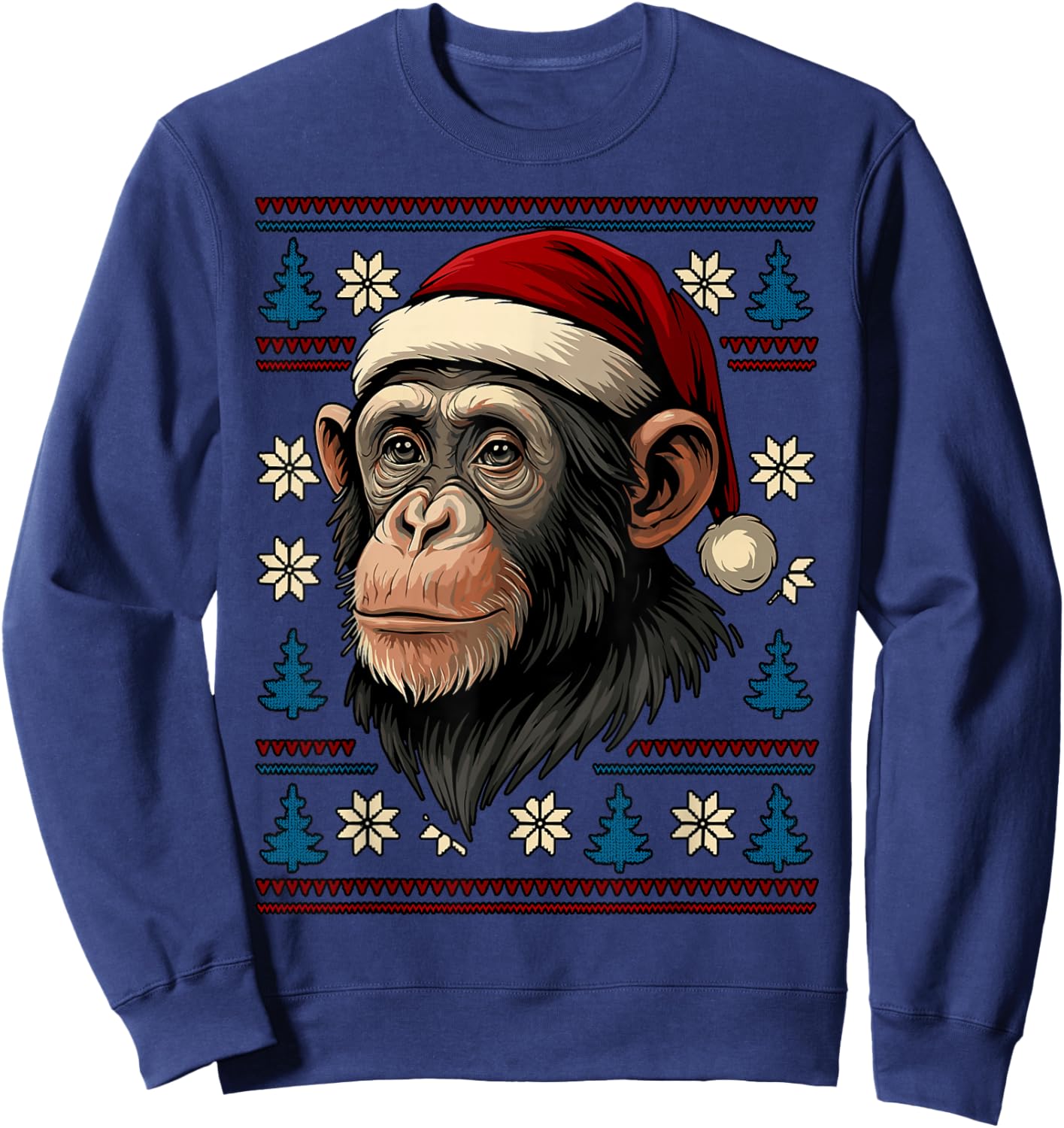 Monkey Ugly Christmas Sweater Sweatshirt - Sweatshirt | Navy