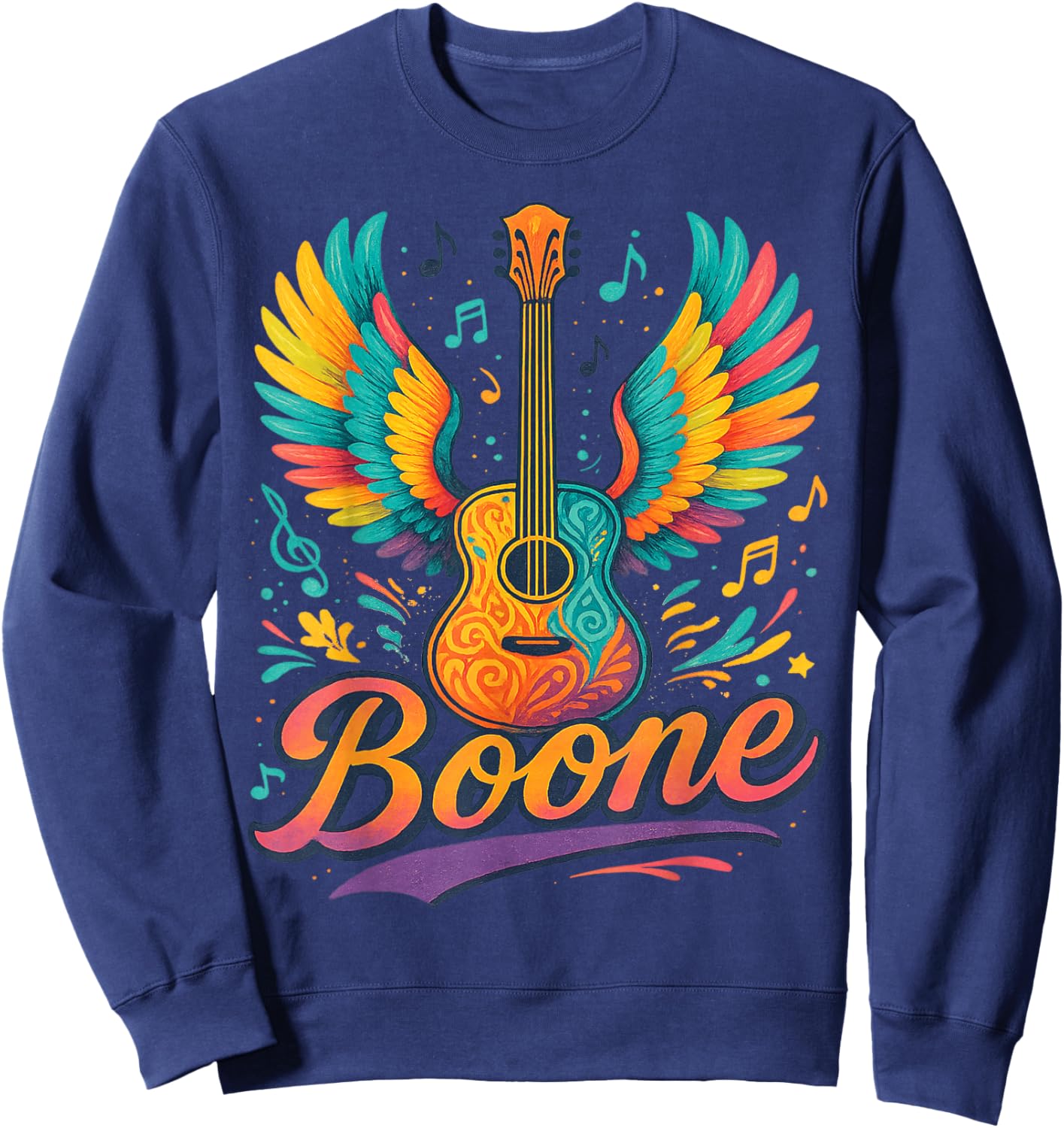 Boone Personalized Name Vintage Retro Girls Woman Man Sweatshirt - Sweatshirt | Navy