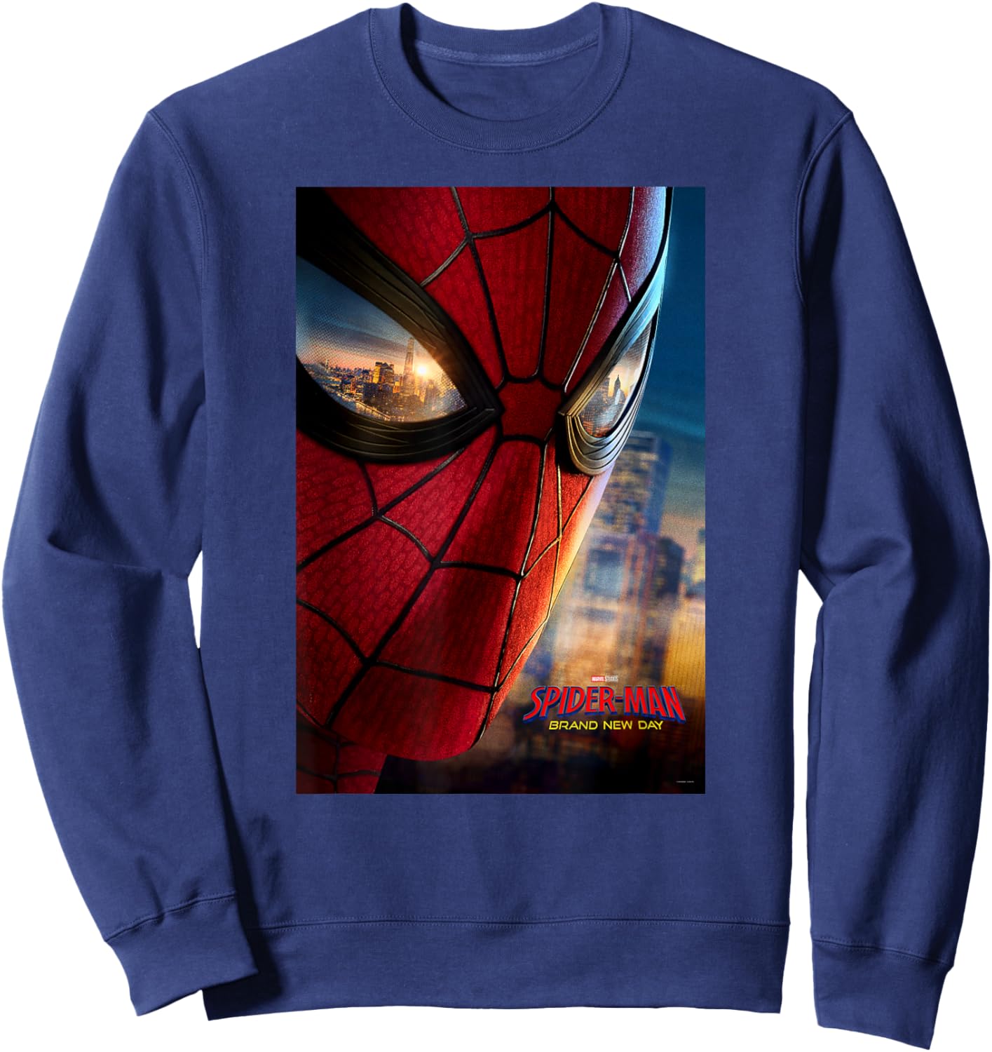Marvel Studios Spider-Man Day Mask Eyes Poster Sweatshirt - Sweatshirt | Navy