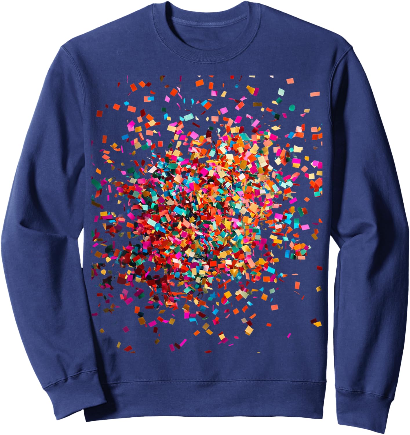 Confetti Explosion Celebration Pattern Sweatshirt - Sweatshirt | Navy