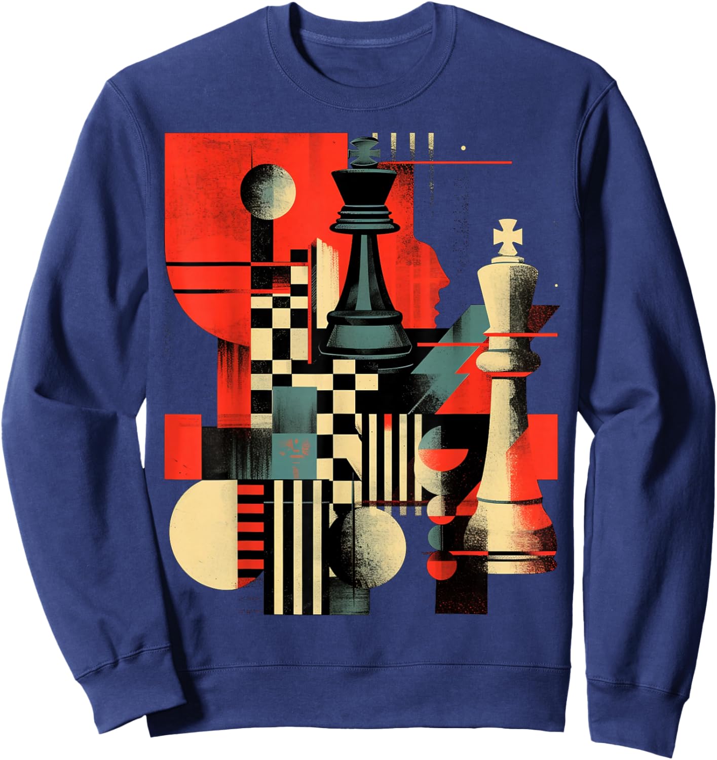 Artistic Chess player Men and Women Chess love Sweatshirt - Sweatshirt | Navy