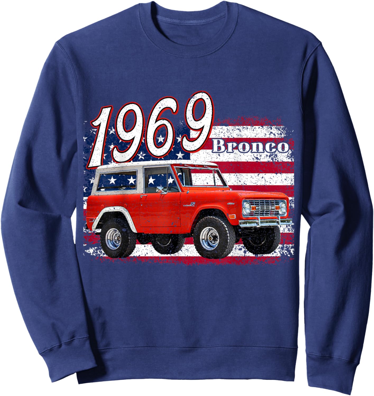 1969 69 Bronco SUV Car Sweatshirt - Sweatshirt | Navy