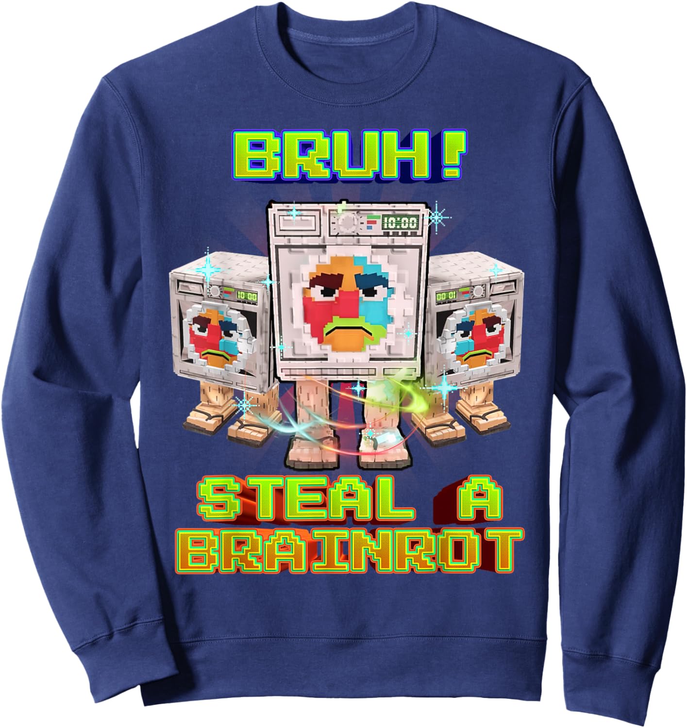 Bruh Lavadorito Spinito Brainrot Meme for Boys Kids Teens Sweatshirt - Sweatshirt | Navy