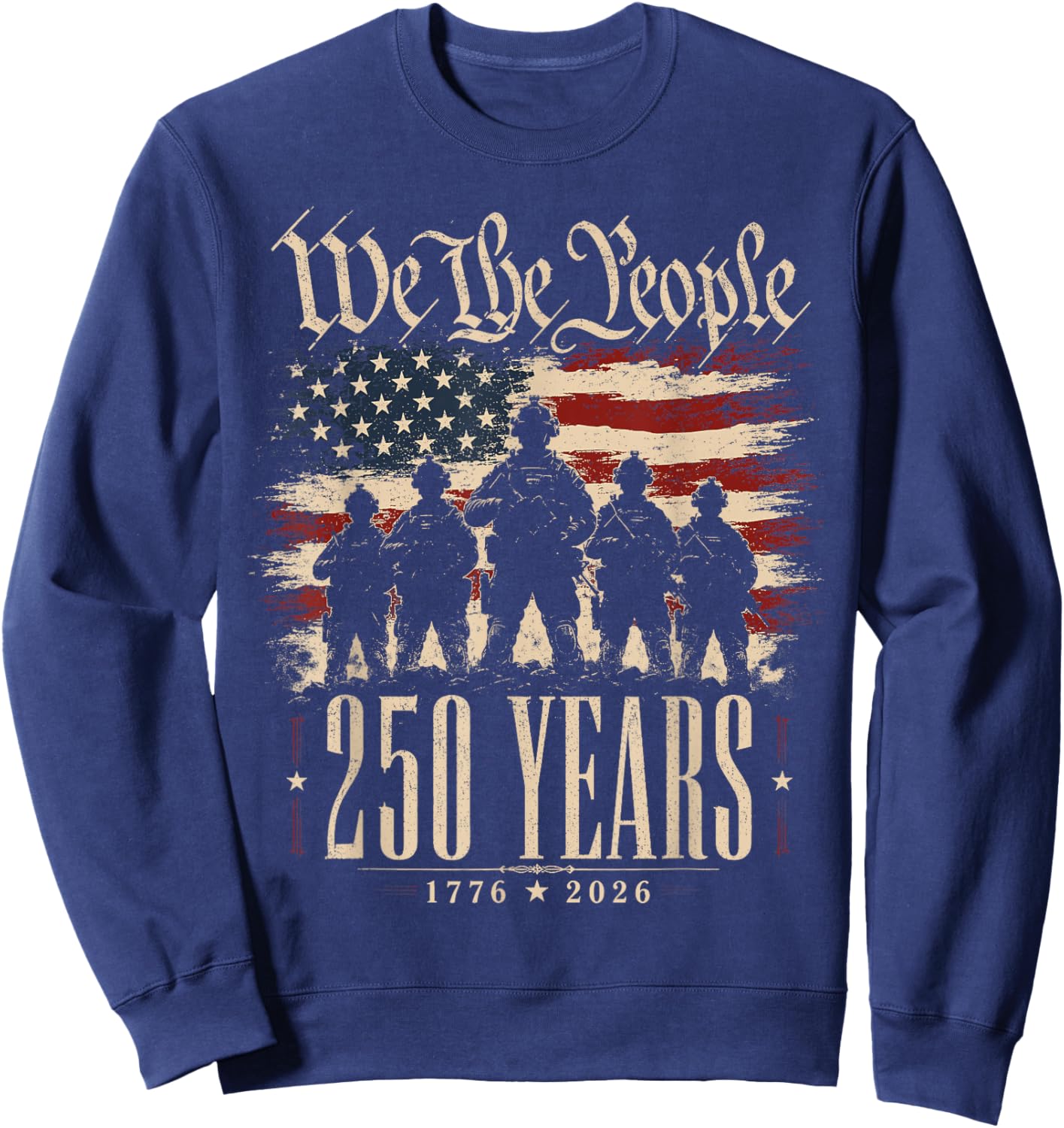 America 250th Anniversary USA Patriotic 4th of July Men Sweatshirt - Sweatshirt | Navy
