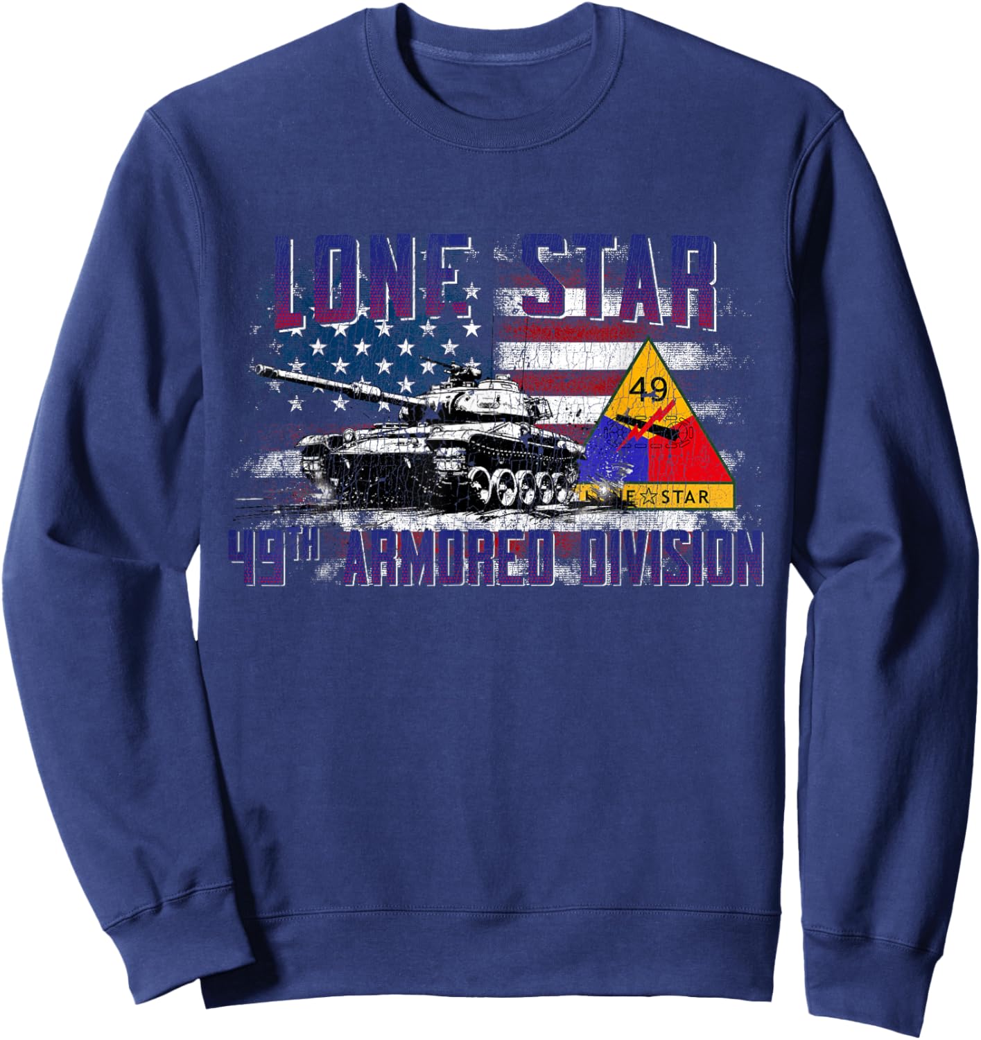 Veteran 49th Armored Division Lone Star Vintage Gifts Sweatshirt - Sweatshirt | Navy
