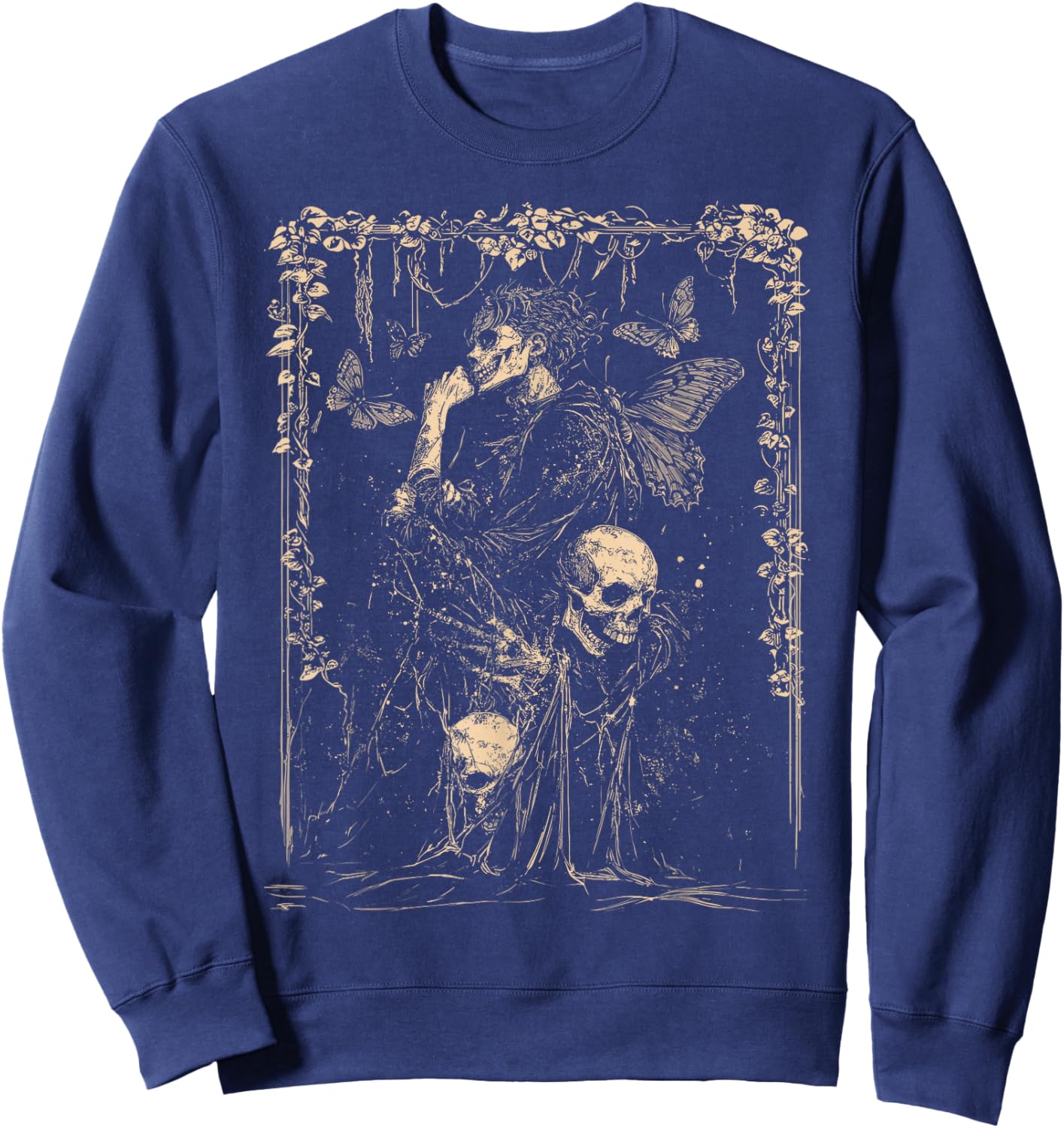 Grunge Romanticore Romanticism Gothic Trendy Y2K 1800s 2000s Sweatshirt - Sweatshirt | Navy