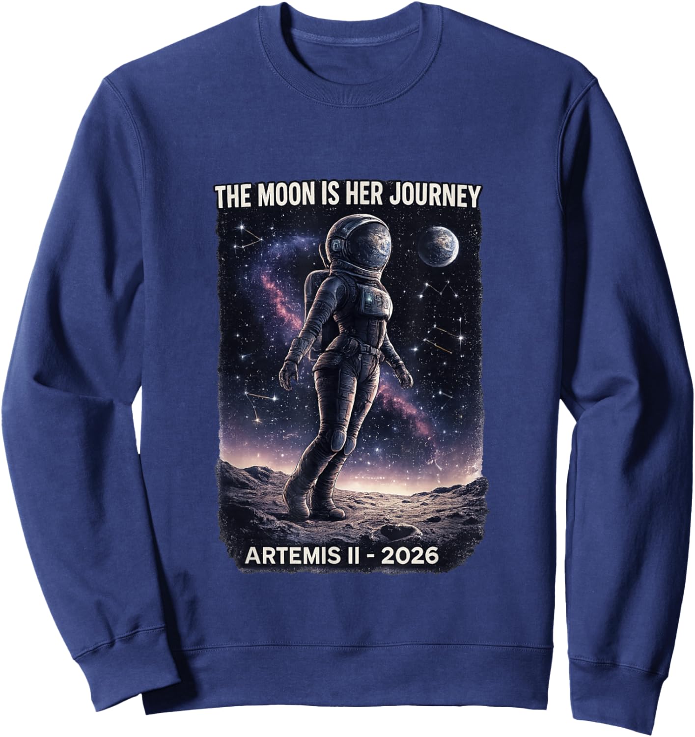Artemis 2 Space Damen Mädchen Sweatshirt - Sweatshirt | Navy