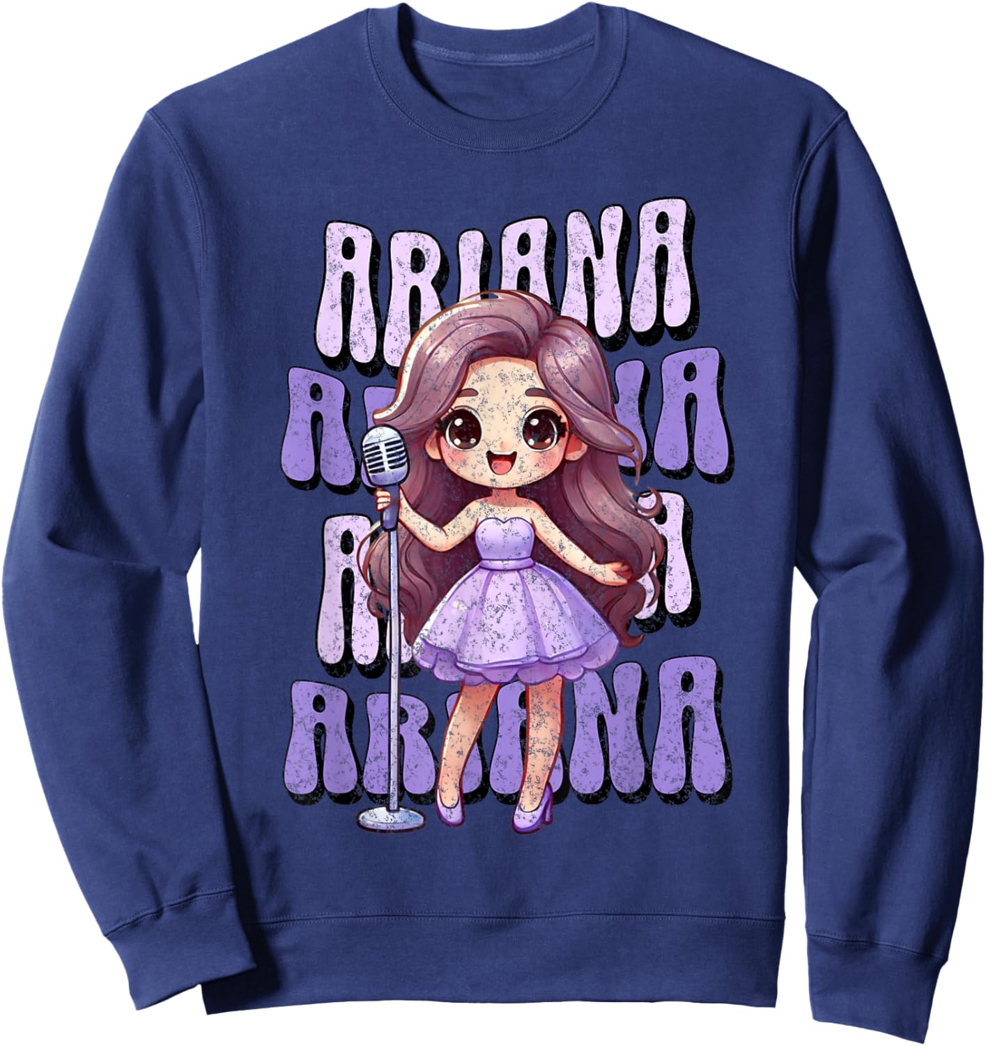 Ariana First Name Proud Personalized Vintage T for Girls Sweatshirt - Sweatshirt | Navy