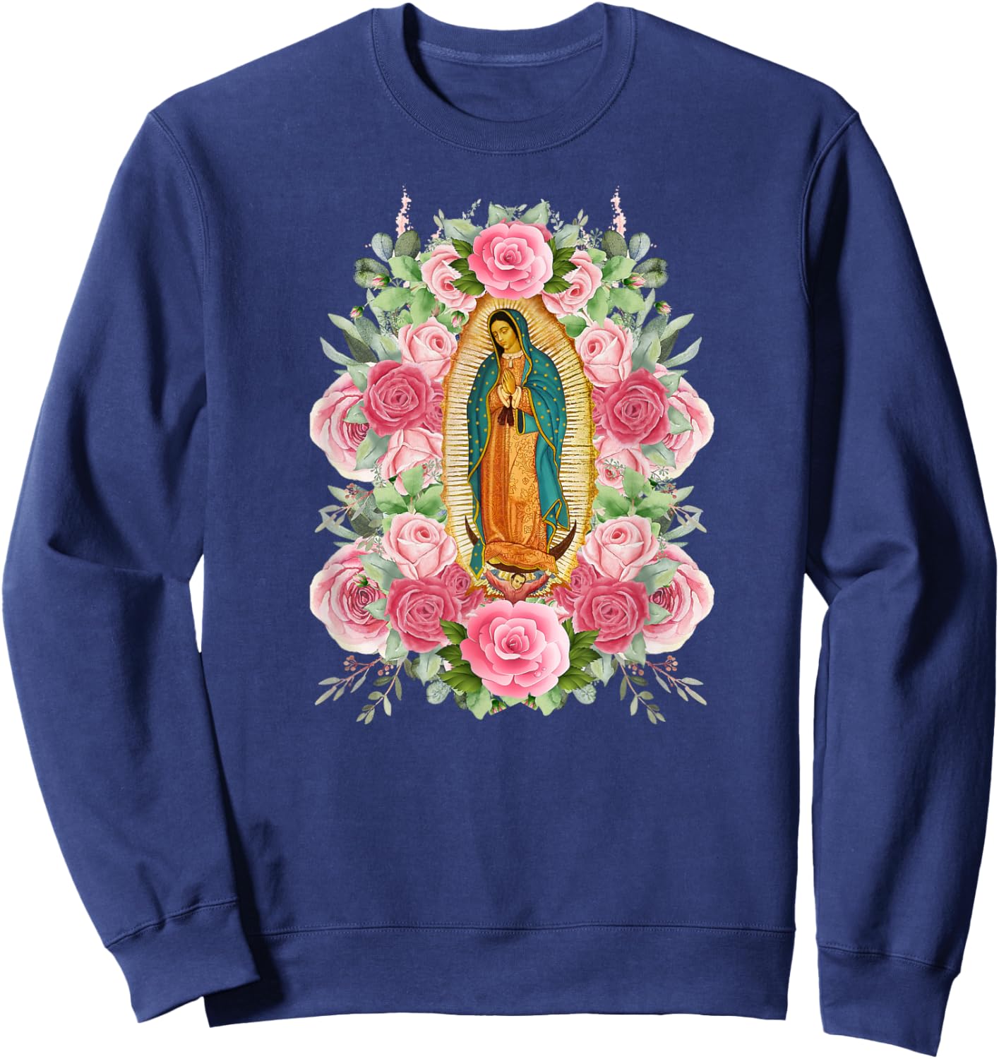 Virgen de Guadalupe Our Lady of Guadalupe Sweatshirt - Sweatshirt | Navy