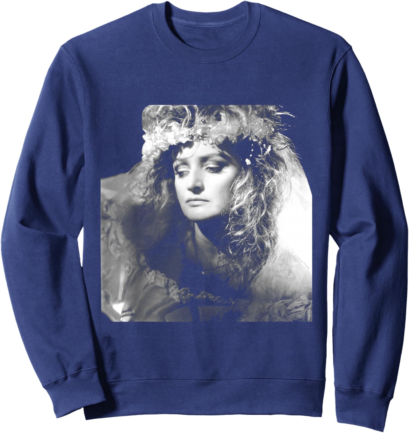 Singer Bonnie Tyler Floral Headdress By Simon Fowler Sweatshirt - Sweatshirt | Navy