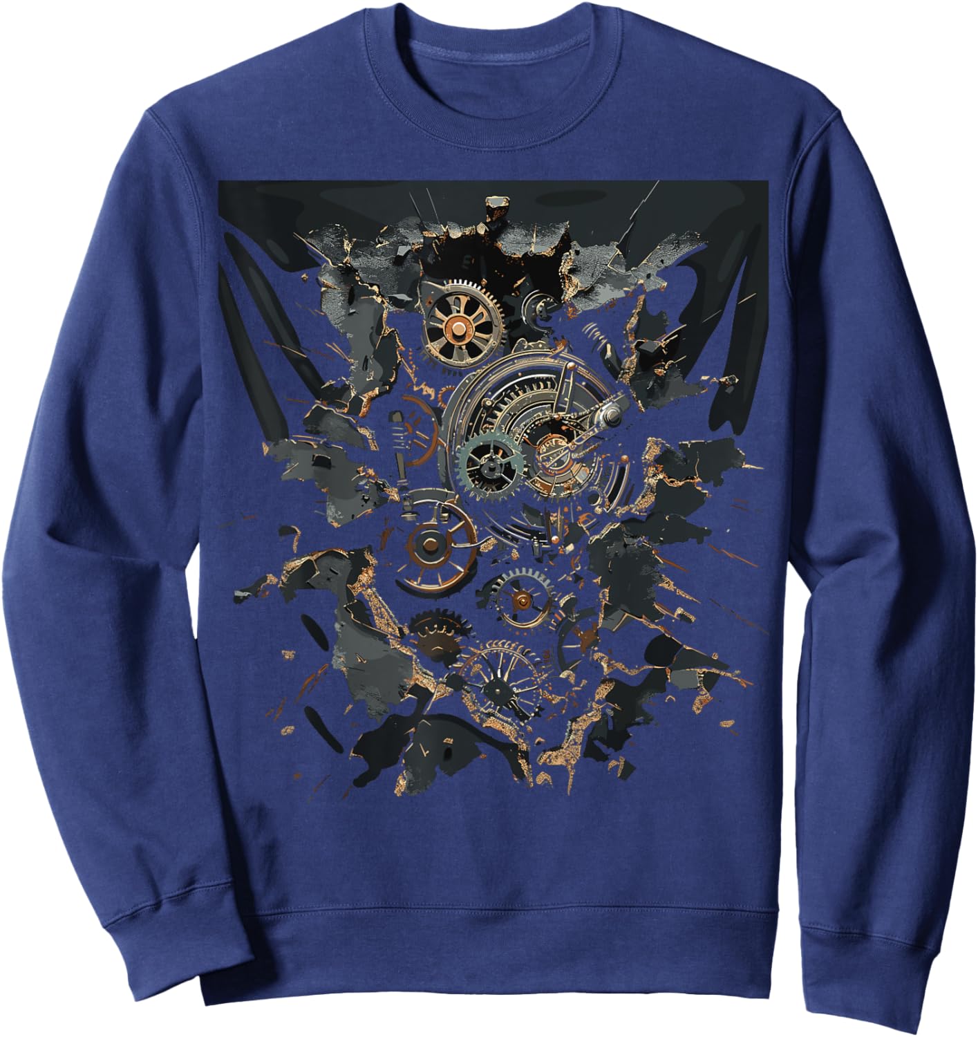 Steam Punk Mechanics Steampunk Art Sweatshirt - Sweatshirt | Navy