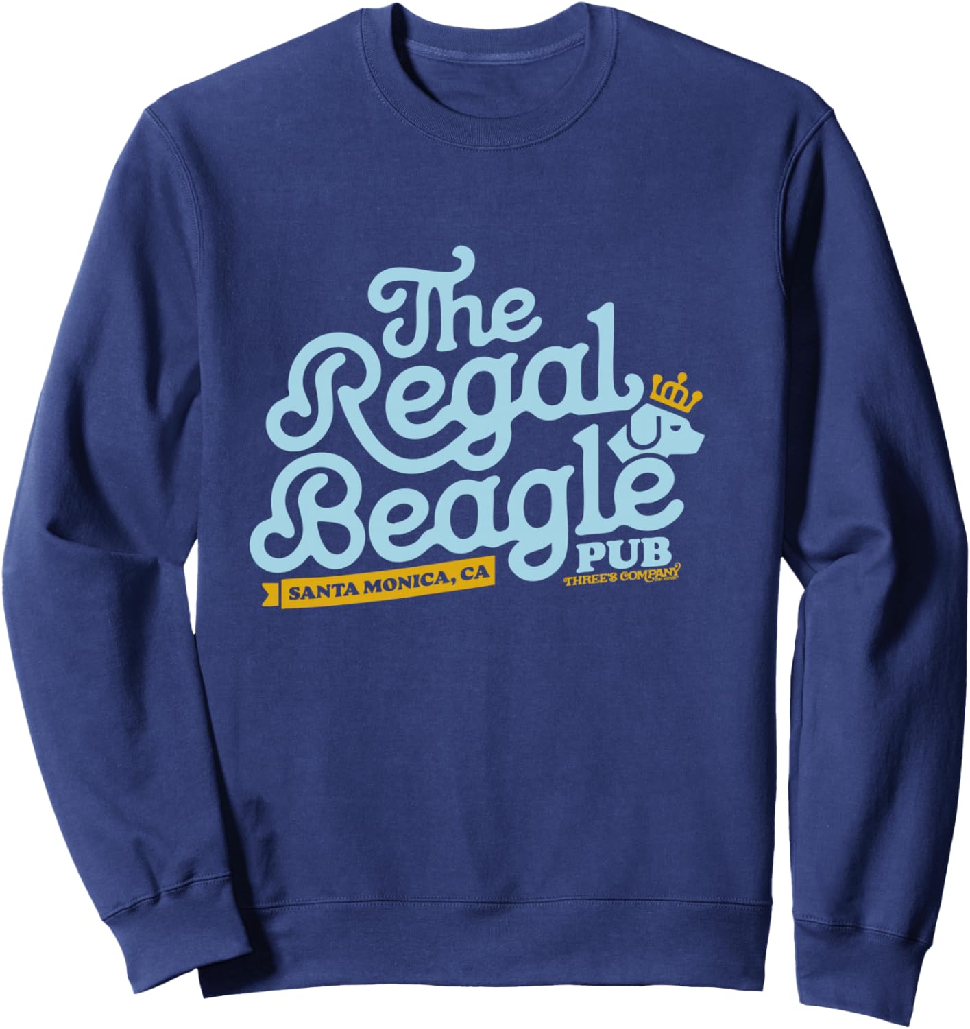 Officially Licensed Regal Beagle Pub Three's Company Logo Sweatshirt - Sweatshirt | Navy
