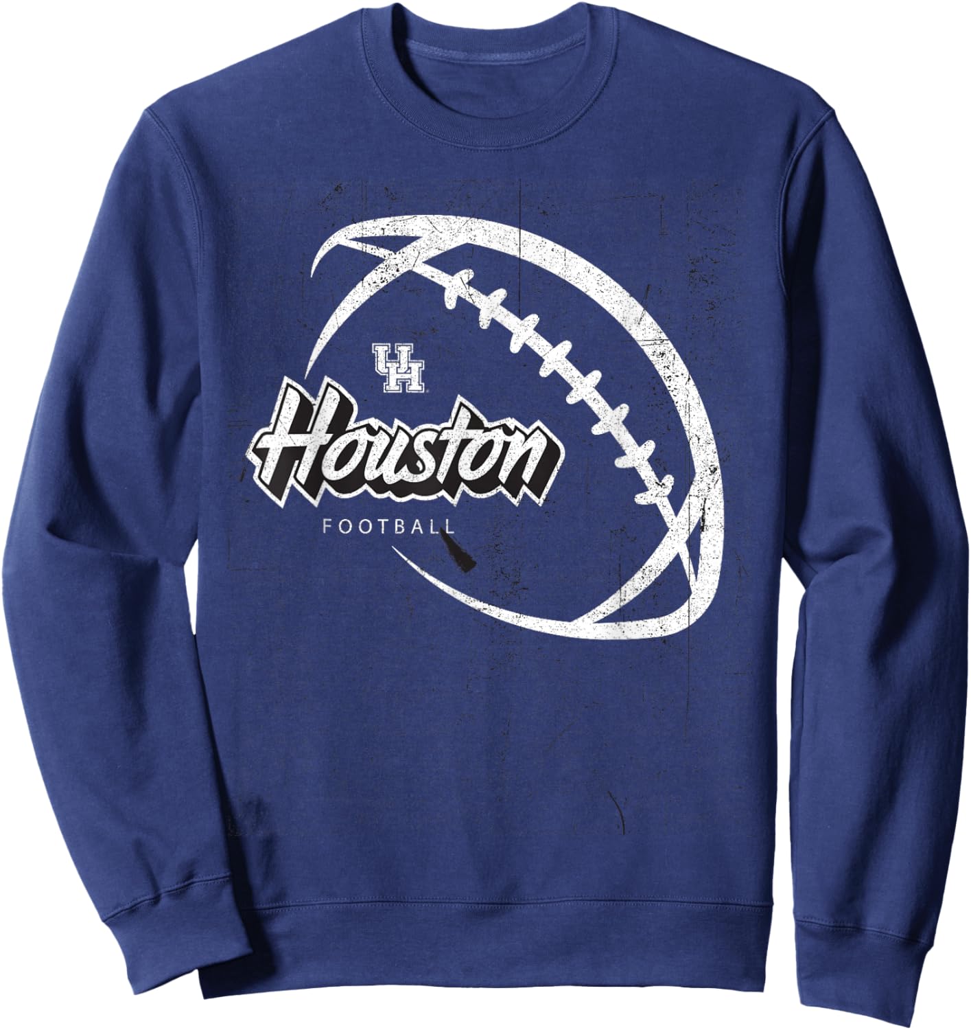 University of Houston Black Out Football | Houston Cougars Sweatshirt - Sweatshirt | Navy