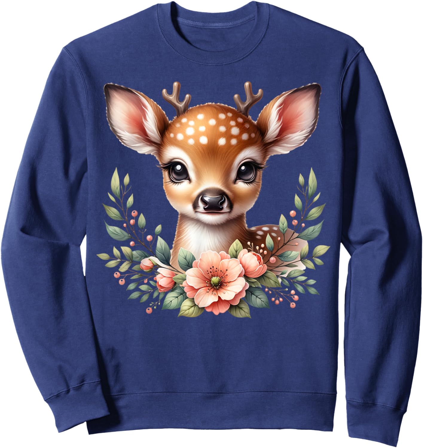 Reindeer Deer Costume Shirt Dirndl Deer Women's Costume , black, S Sweatshirt - Sweatshirt | Navy