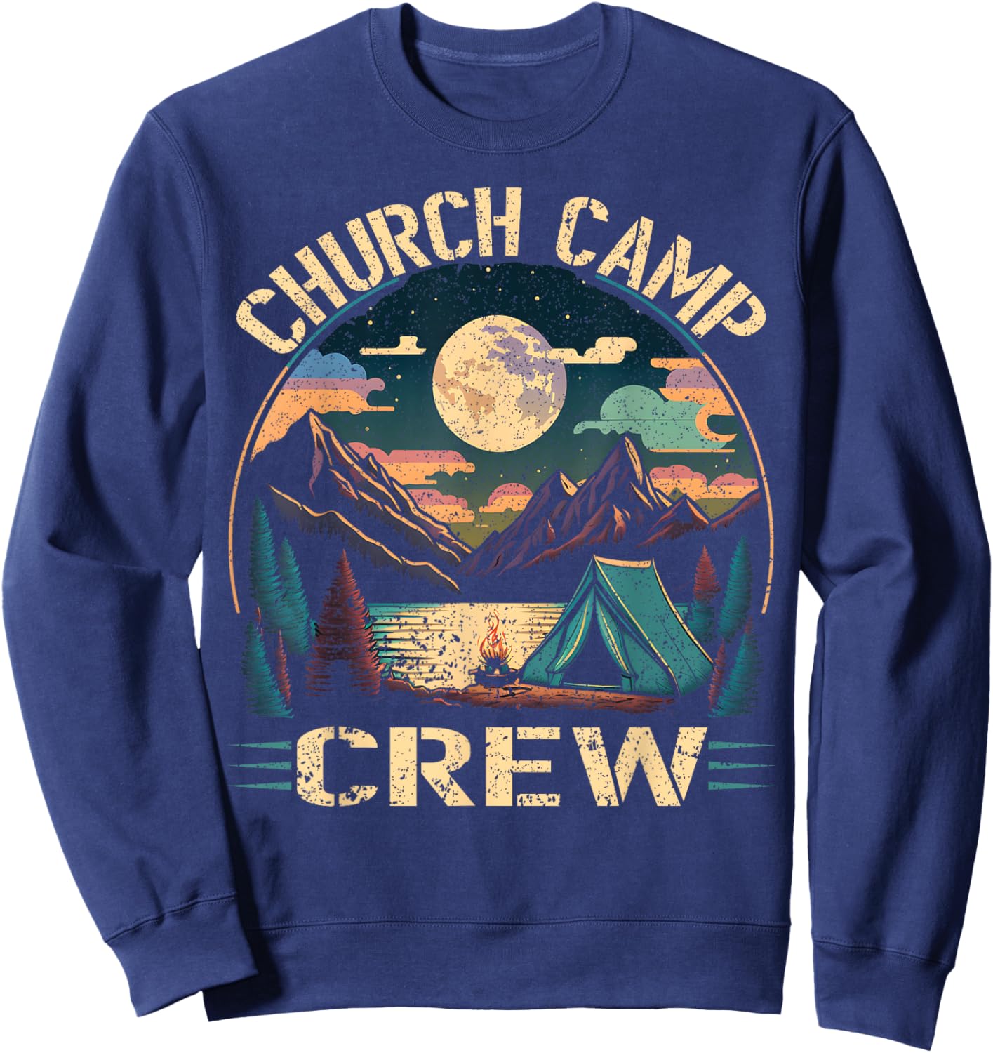 Church Camp Crew VBS Teachers Kids Christian Group Boys Sweatshirt - Sweatshirt | Navy