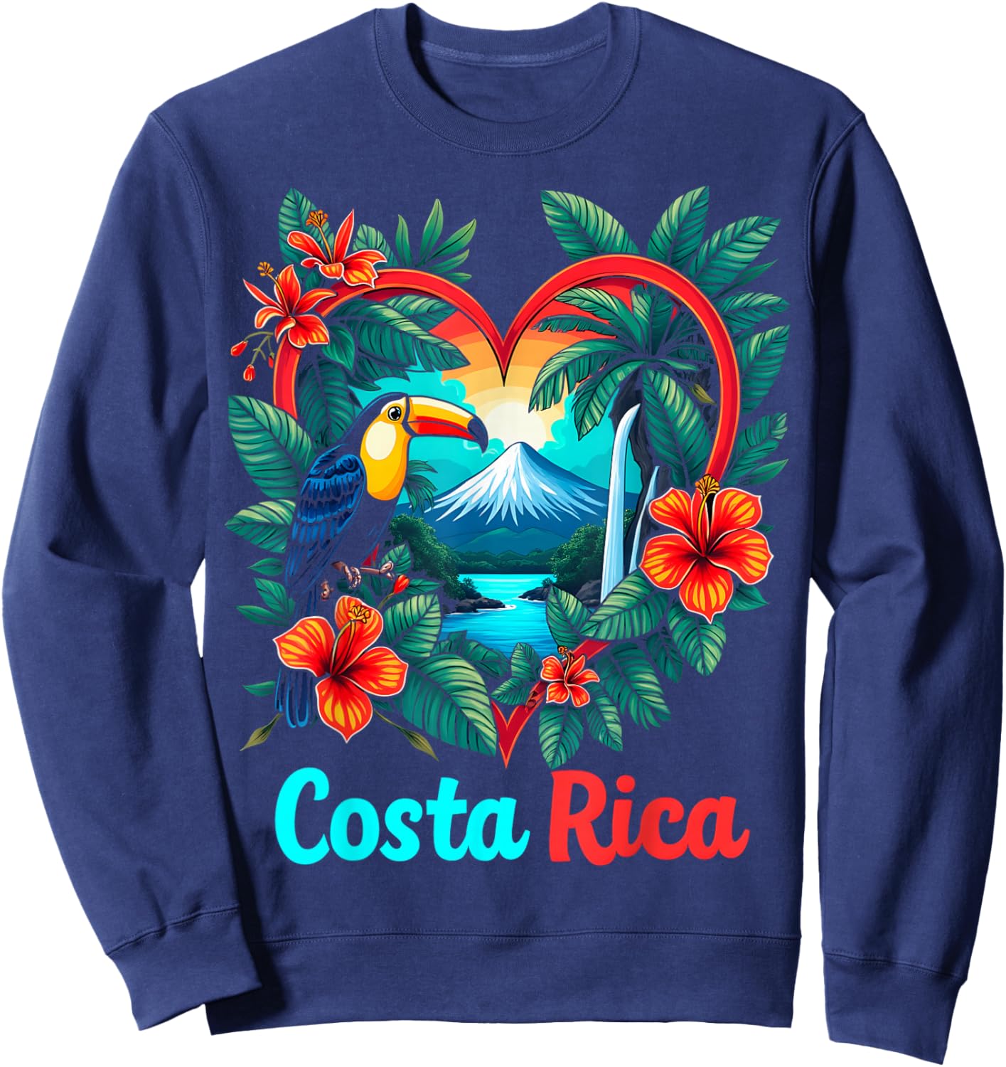 Costa Rica Tropical Sweatshirt - Sweatshirt | Navy
