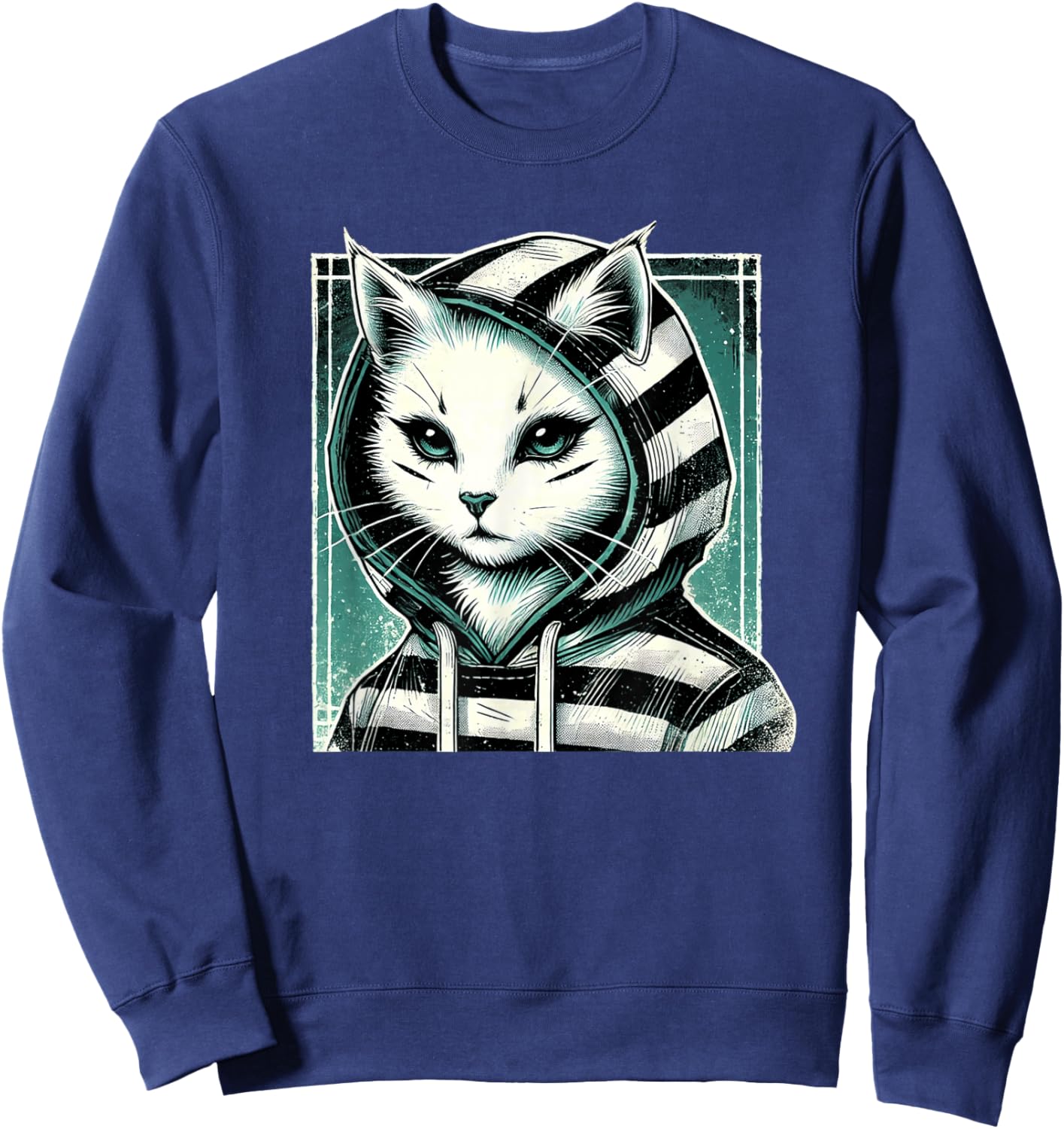 Goth Girl Emo Girl Women Gothic Goth Cat Girls Outfit Sweatshirt - Sweatshirt | Navy