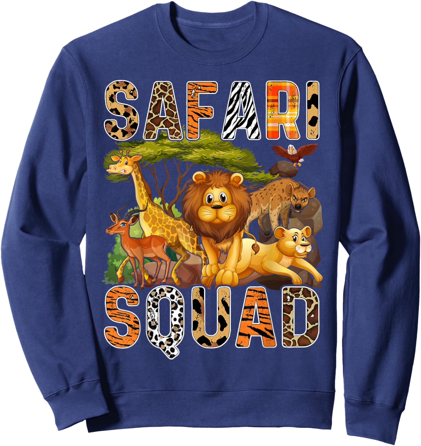Safari Squad Wilderness Animal Lover Tourist Travel Sweatshirt - Sweatshirt | Navy