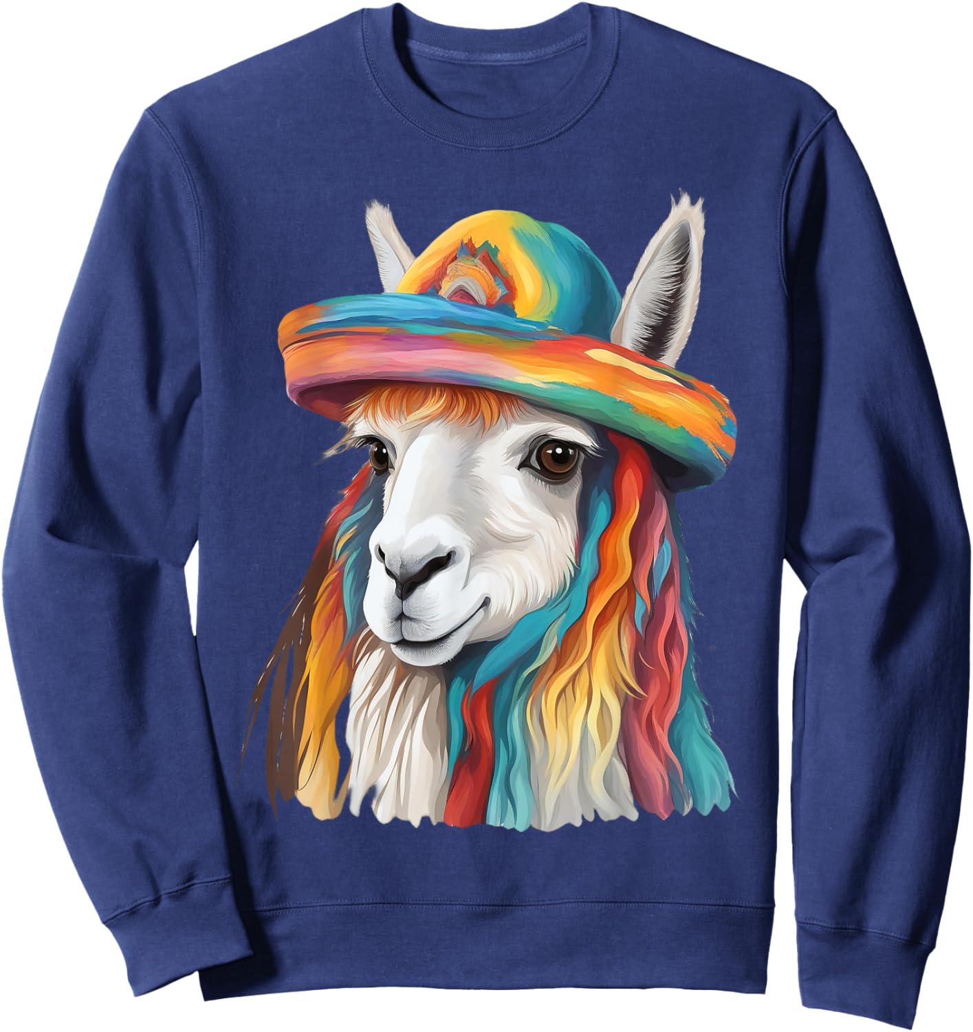Cute Llama Costume Cotopaxi National Park Alpaca Ecuador Sweatshirt - Sweatshirt | Navy