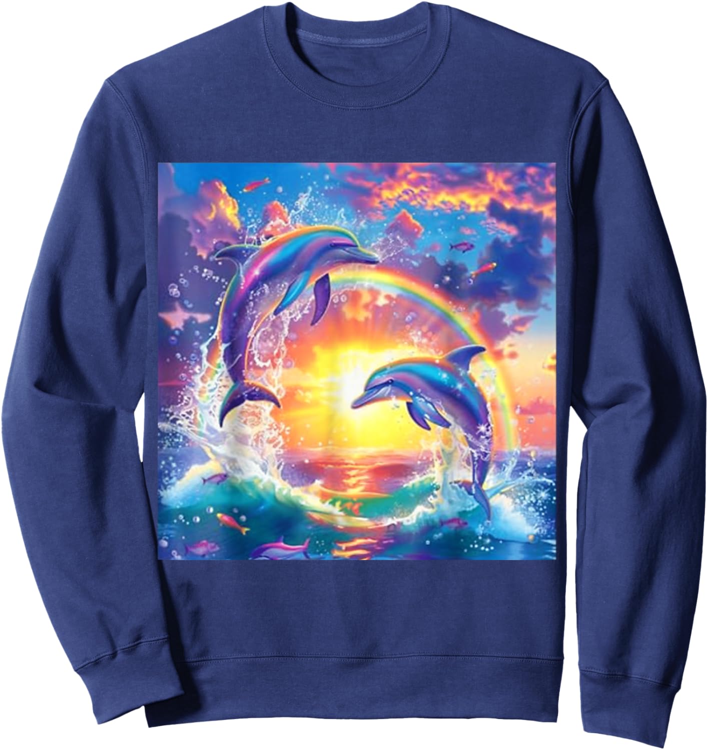 I Just Wanna Be Part of Your Symphony, Symphony Dolphin Meme Sweatshirt - Sweatshirt | Navy