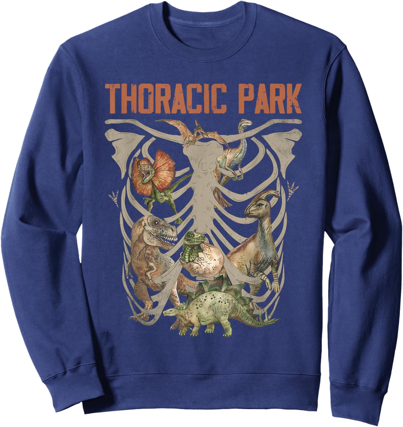 Retro Thoracic Musculoskeletal Park Nurse Funny Nurses Weeks Sweatshirt - Sweatshirt | Navy