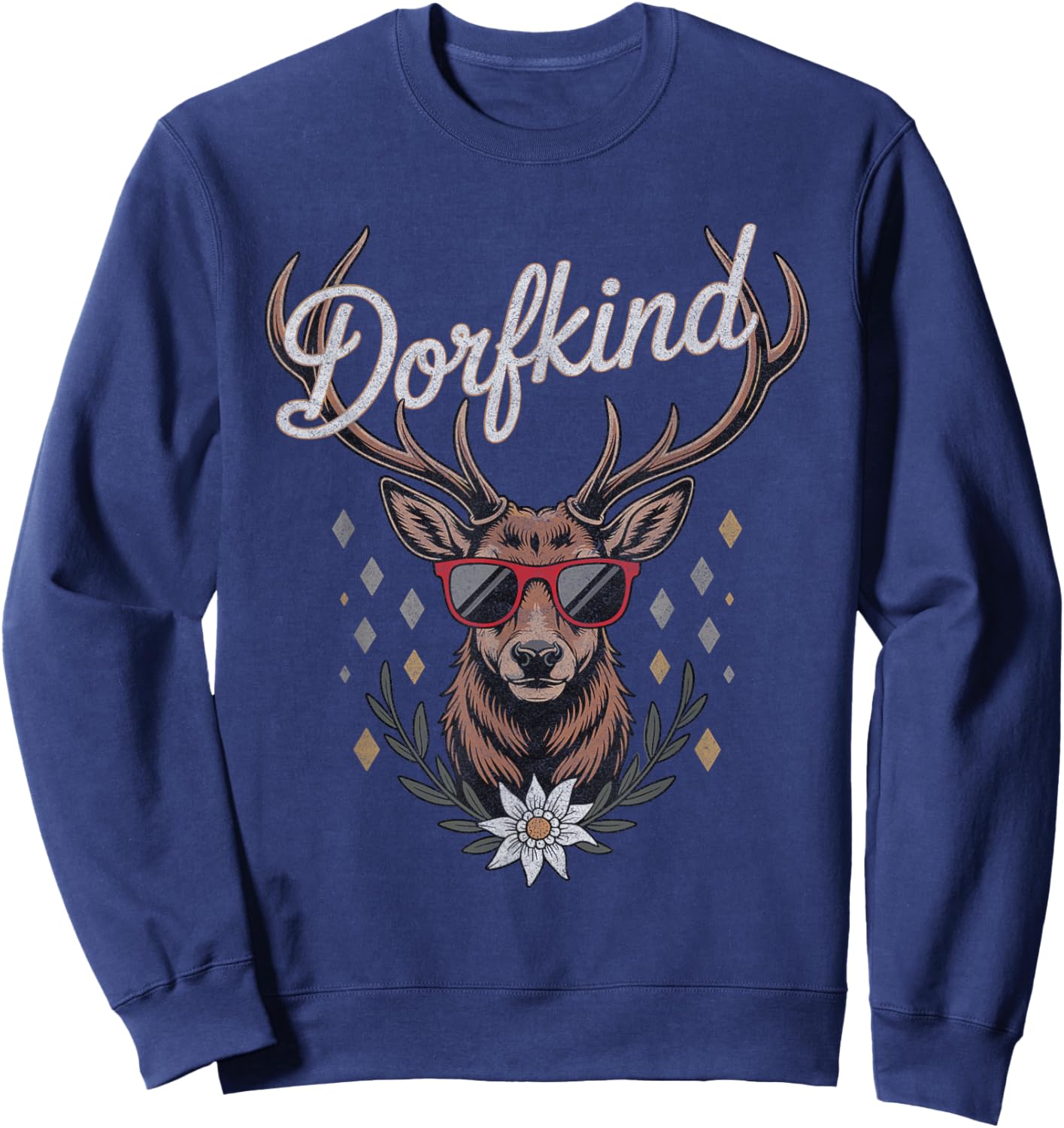 Dorfkind Children's with Deer HR Design , Women and Children Sweatshirt - Sweatshirt | Navy