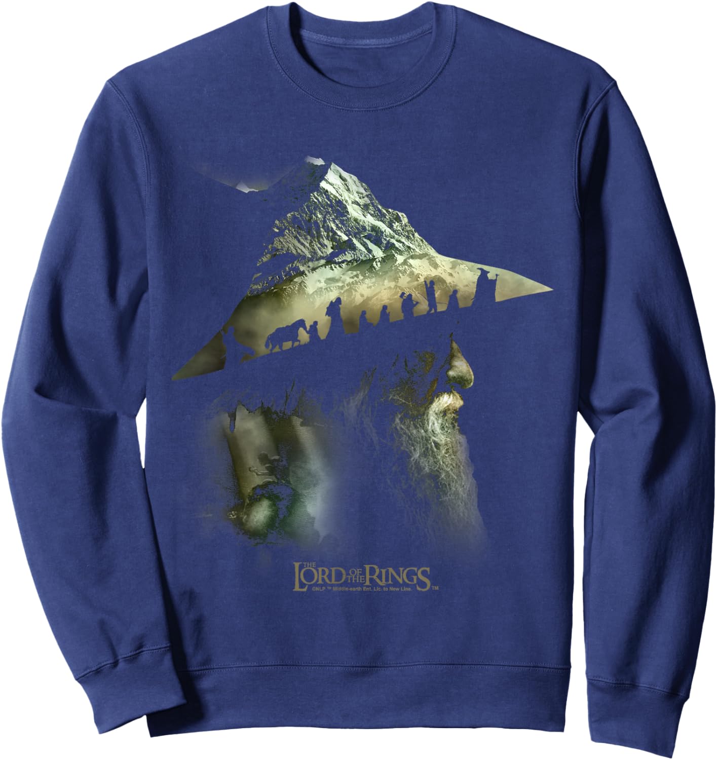 The Lord of The Rings Gandalf Fellowship Mountains Sweatshirt - Sweatshirt | Navy