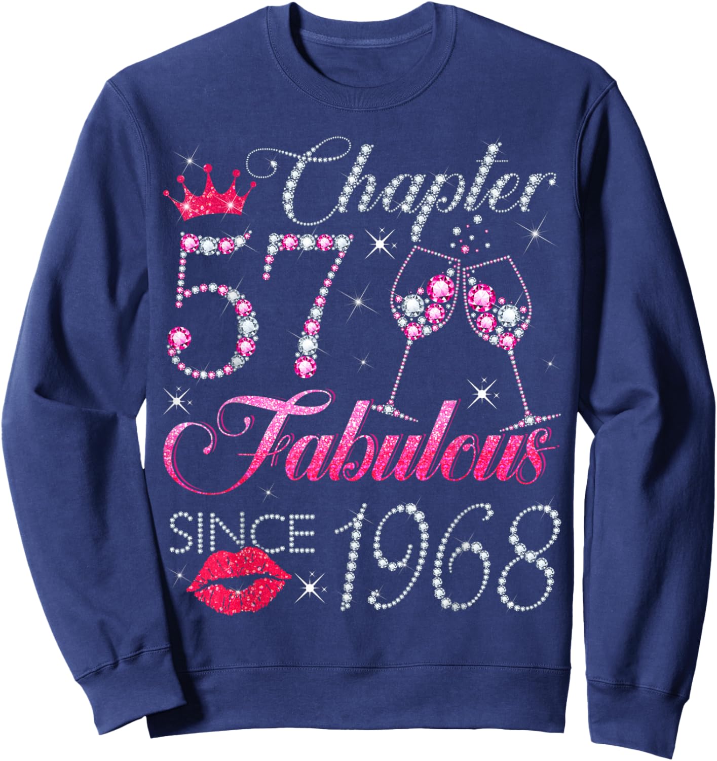 Chapter 57 Fabulous Since 1968 57Th Birthday Gift Sweatshirt - Sweatshirt | Navy