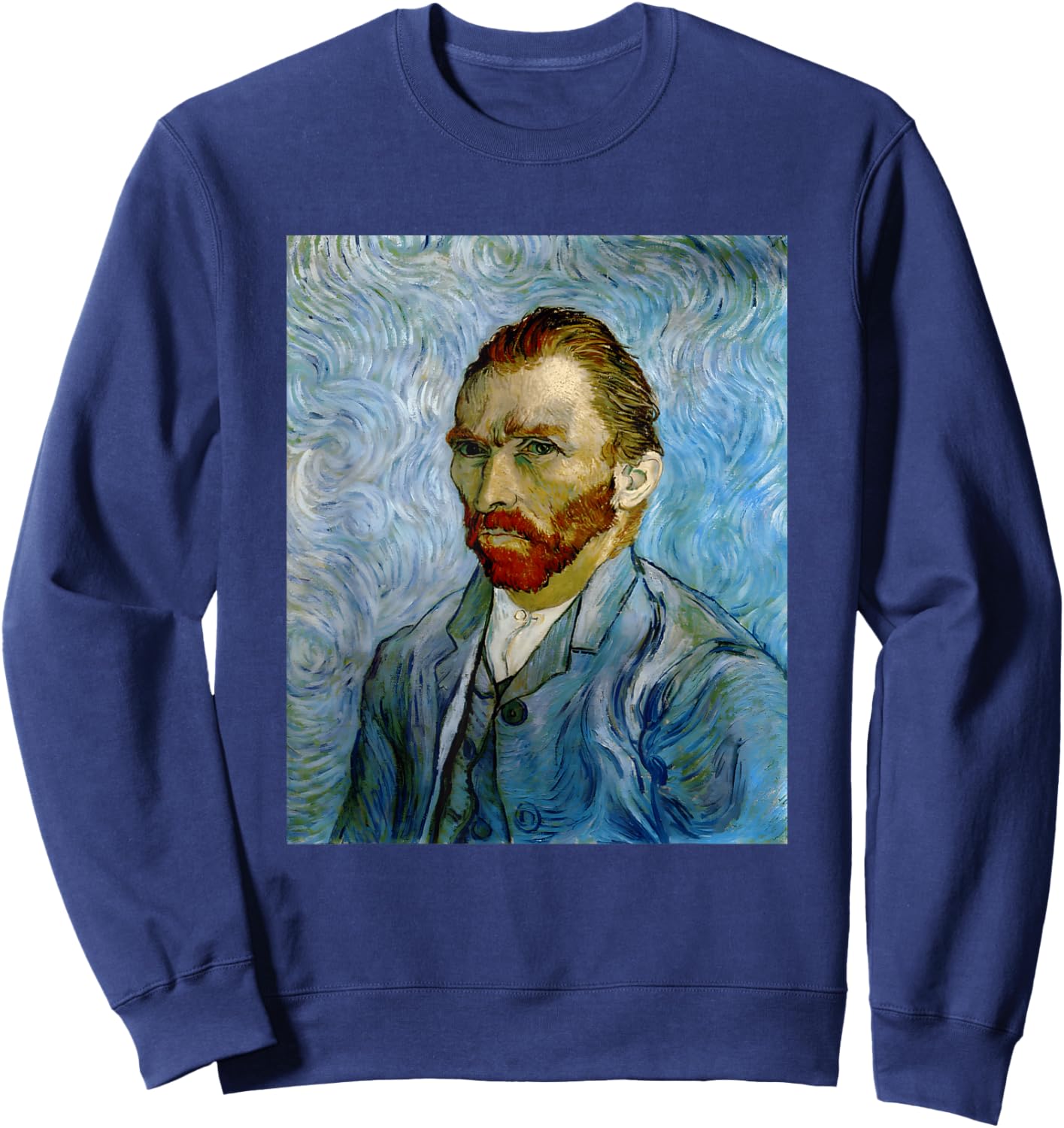 Self-Portrait by Vincent Van Gogh (1889) Sweatshirt - Sweatshirt | Navy