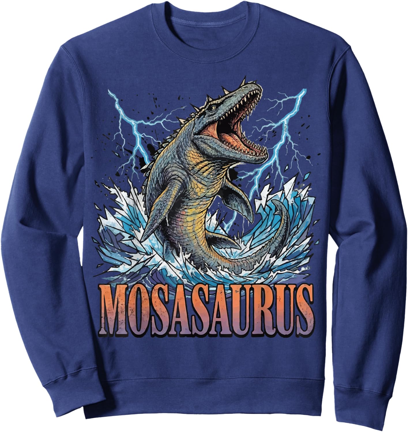 Mosasaurus Bootleg Sweatshirt - Sweatshirt | Navy