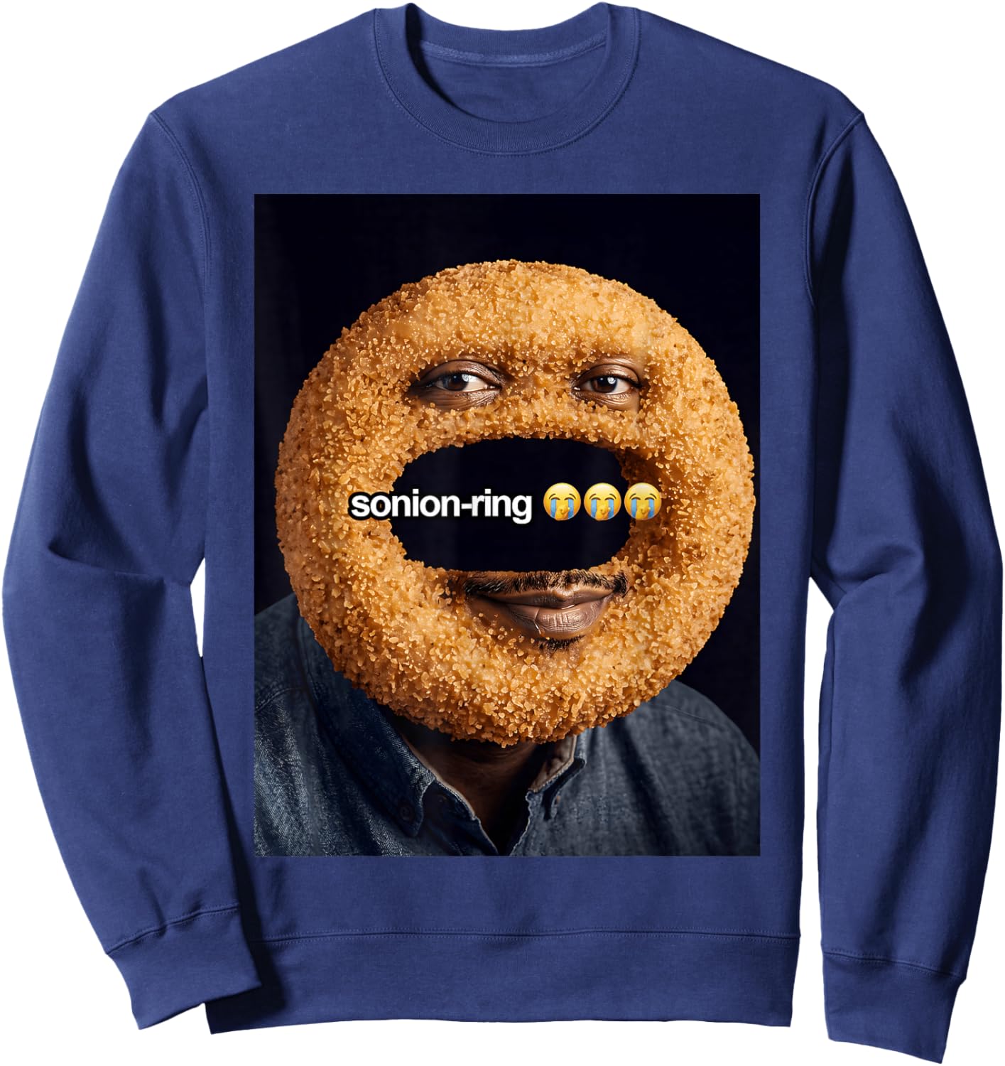 Funny SONION Ring Meme Son Brainrot Sweatshirt - Sweatshirt | Navy