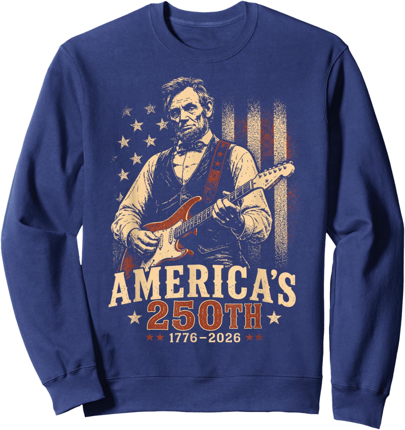 250 Anniversary USA 4th of July Patriotic Men 250 American Sweatshirt - Sweatshirt | Navy