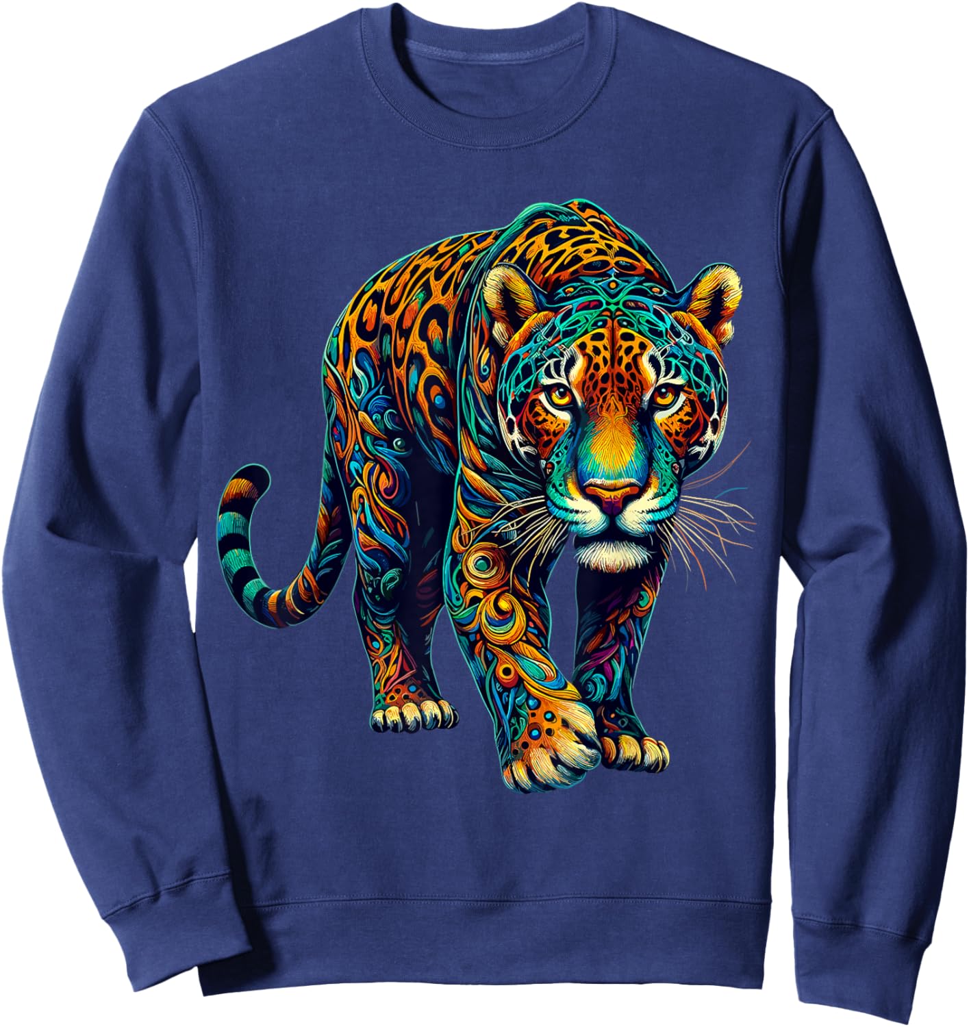 Colorful Jaguars Animal Zoo Sweatshirt - Sweatshirt | Navy