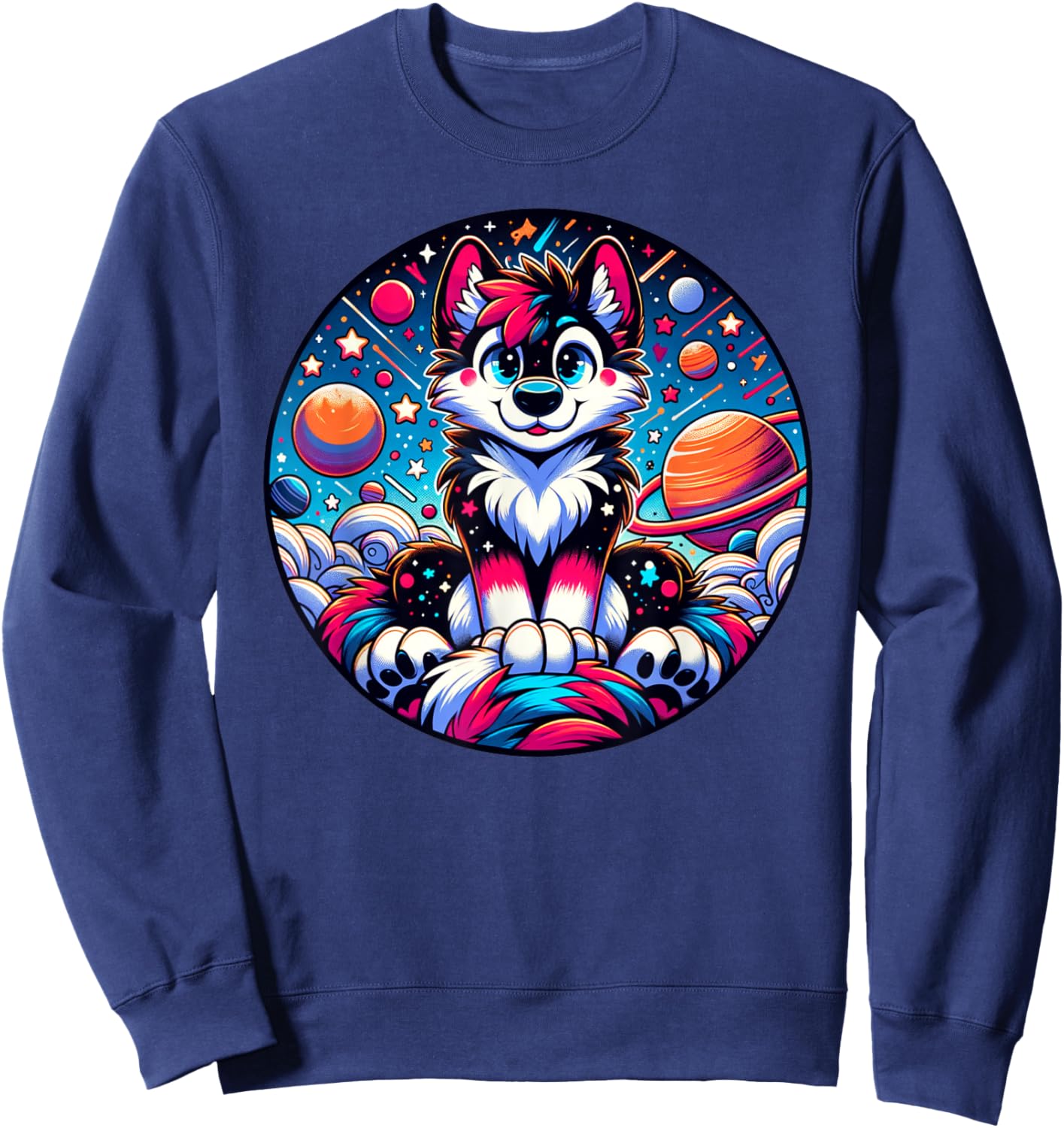 Funny Furry Fandom and Furries Convention Sweatshirt - Sweatshirt | Navy