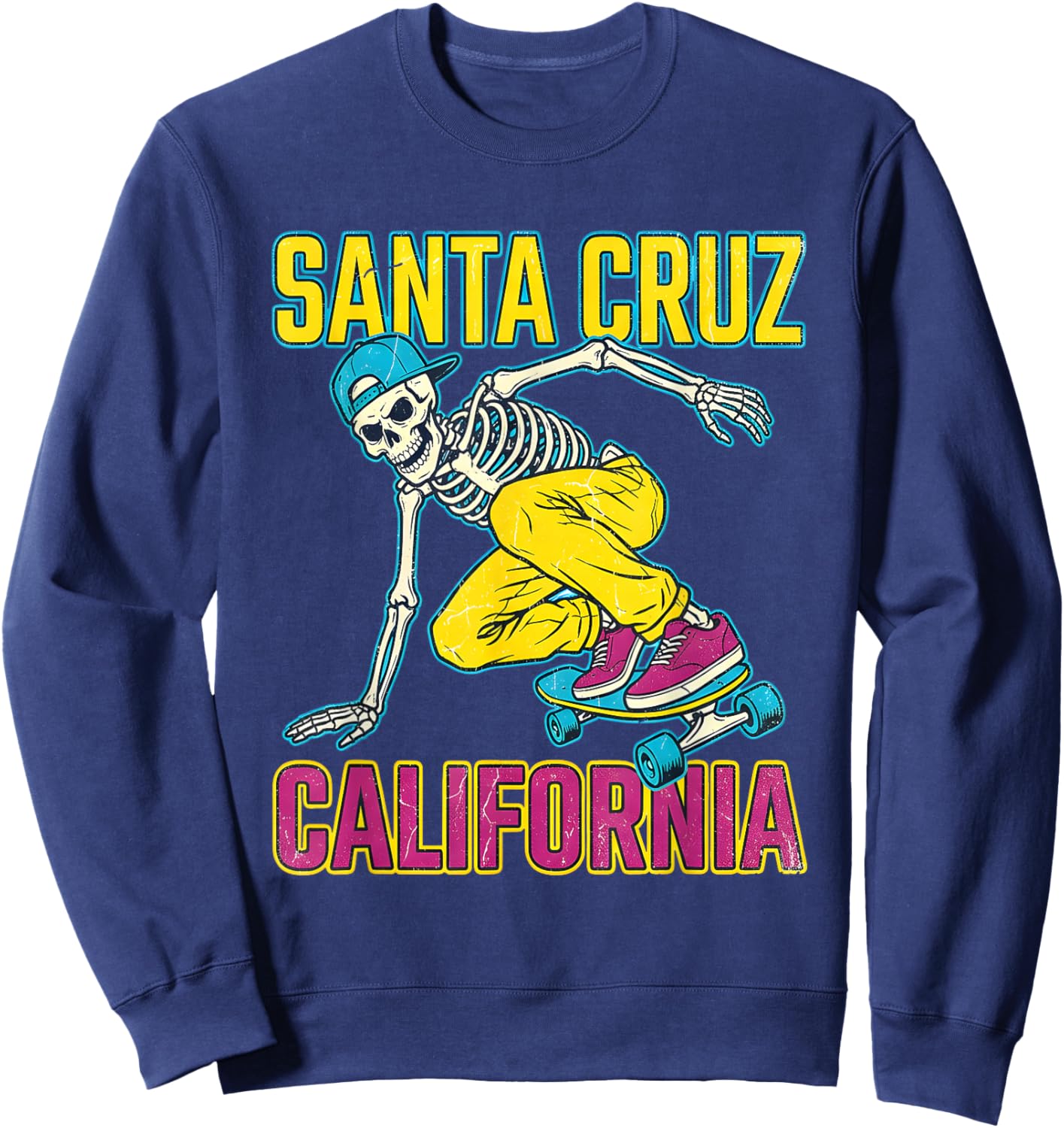 Retro Santa Cruz Clothing Kids Skater Girls Y2K Sweatshirt - Sweatshirt | Navy