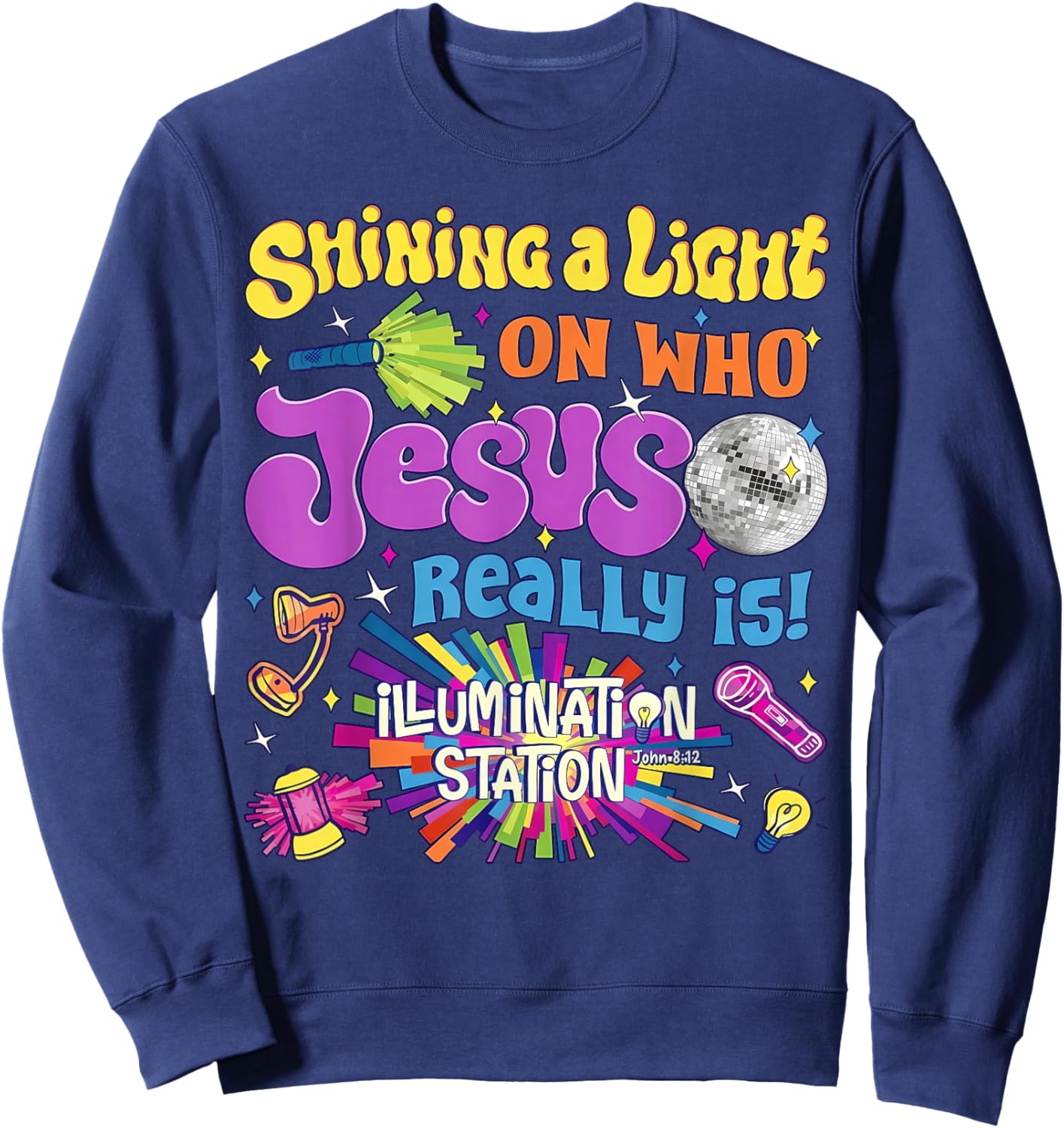 Jesus Light of The World Illumination Station VBS 2026 Sweatshirt - Sweatshirt | Navy