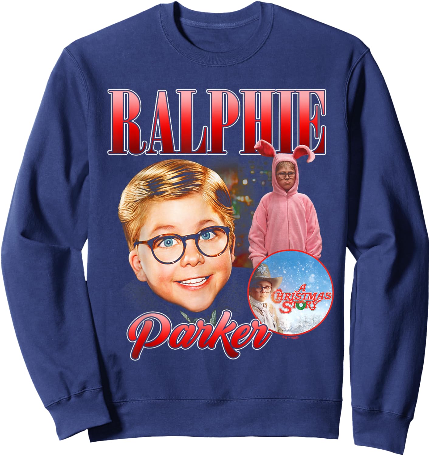 A Christmas Story Ralphie Collage Sweatshirt - Sweatshirt | Navy