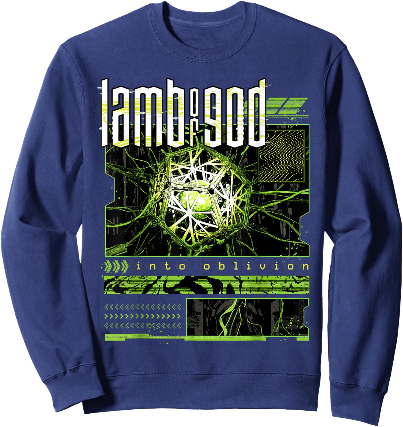 Lamb of God Glitch Olive Sweatshirt - Sweatshirt | Navy