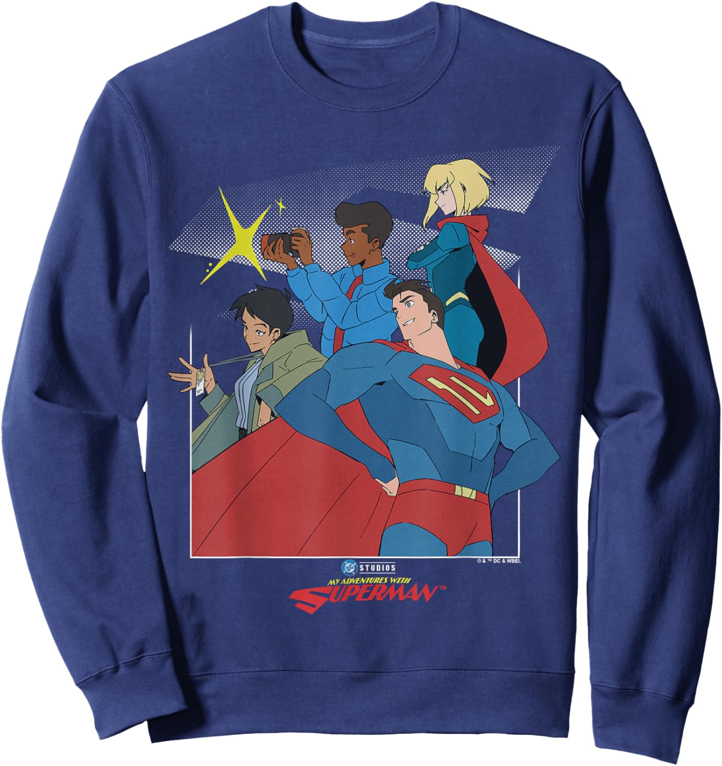 My Adventures with Superman Group Pose Sweatshirt - Sweatshirt | Navy