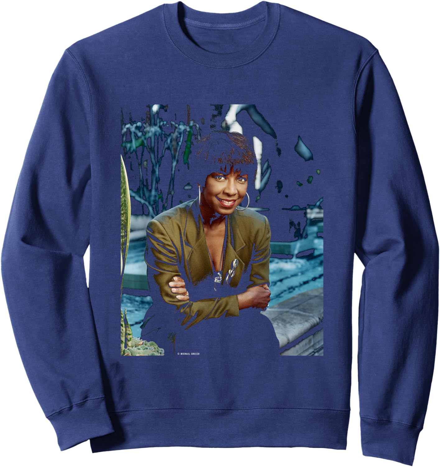 Unforgettable Natalie Cole NAT King Cole Michael Grecco Sweatshirt - Sweatshirt | Navy