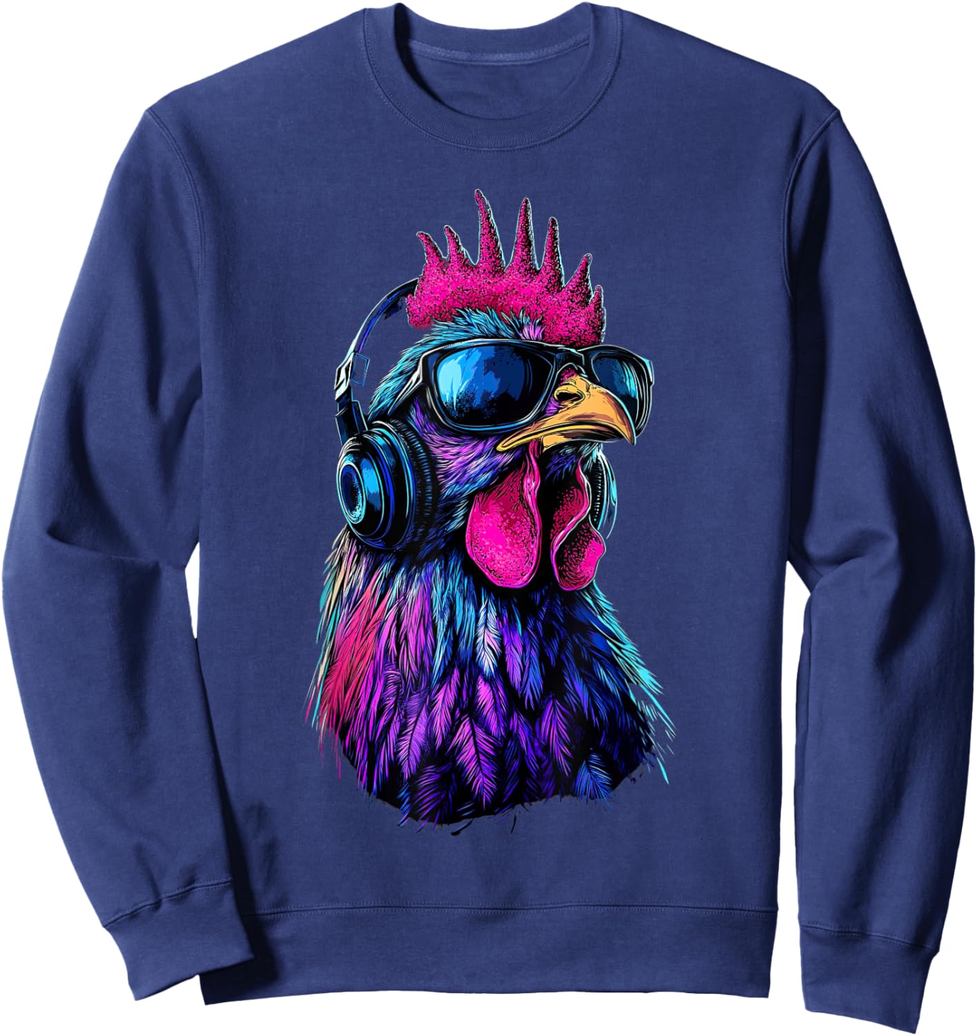 Funny Chicken cool Graffiti Urban art street Sweatshirt - Sweatshirt | Navy