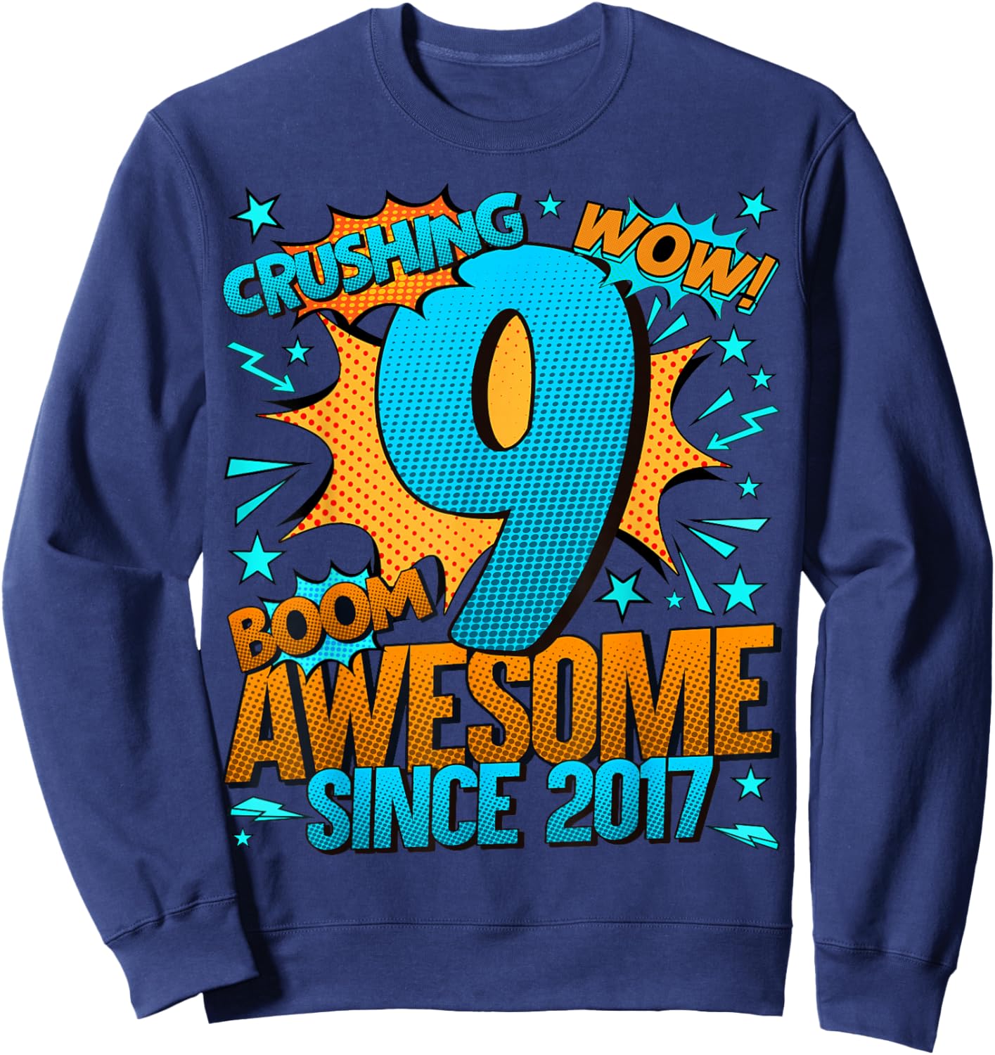 9 Year Old Gifts for Boys 9th Birthday Boy 9 Year Old Boy Sweatshirt - Sweatshirt | Navy