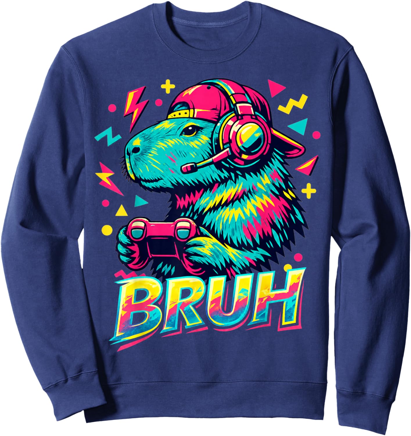 Capybara Funny Video Games Capybara Sweatshirt - Sweatshirt | Navy